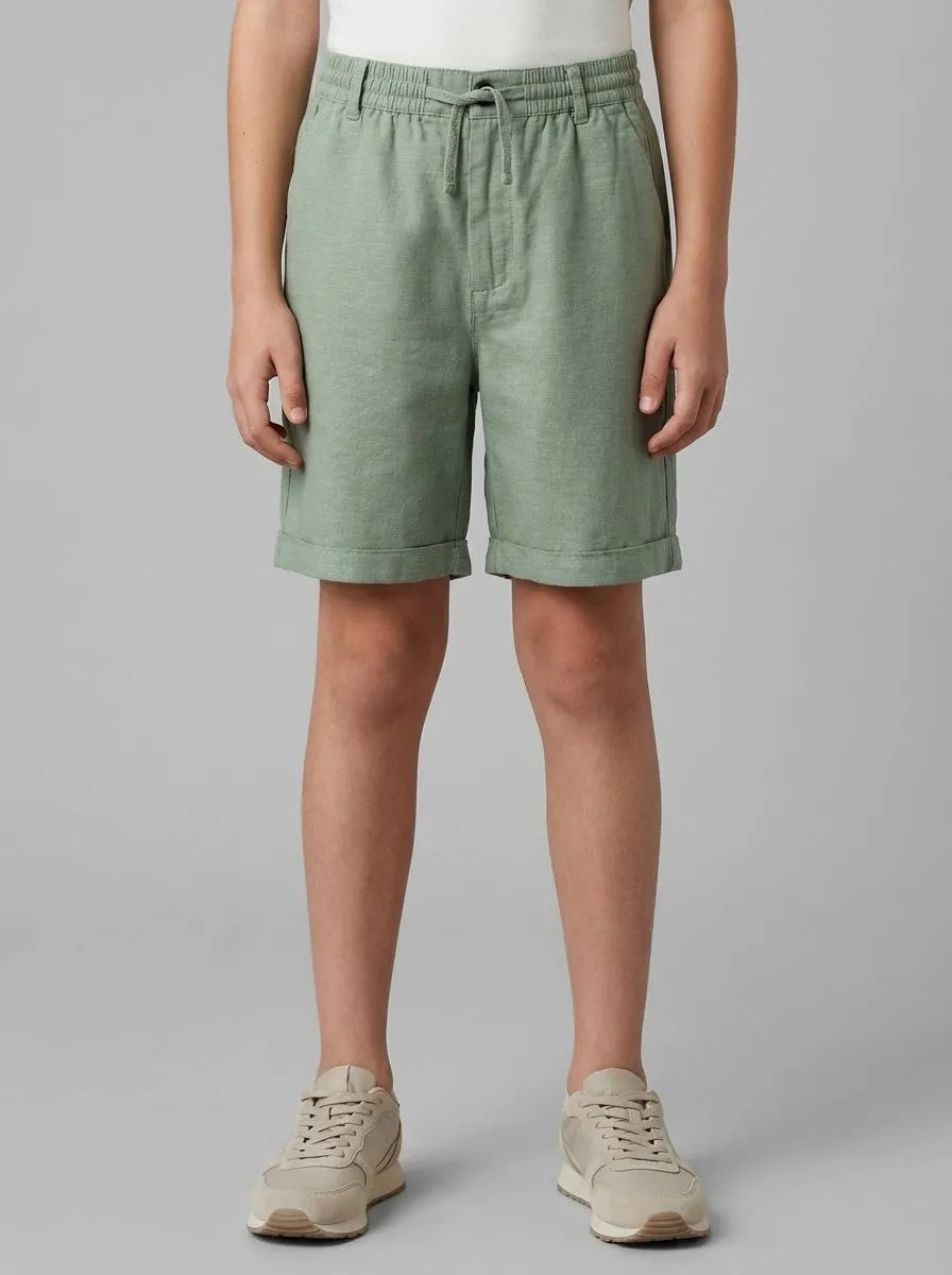 Springfield Green Boys Linen Chinos Bermuda Shorts SKU: 8913001_28 Image 00