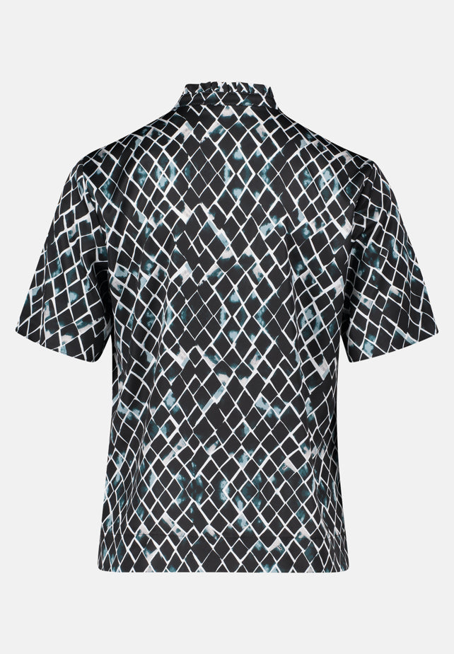 Betty Barclay_Mint/Black_Slip Blouse with Cap Sleeves_8933-3487_5809_05