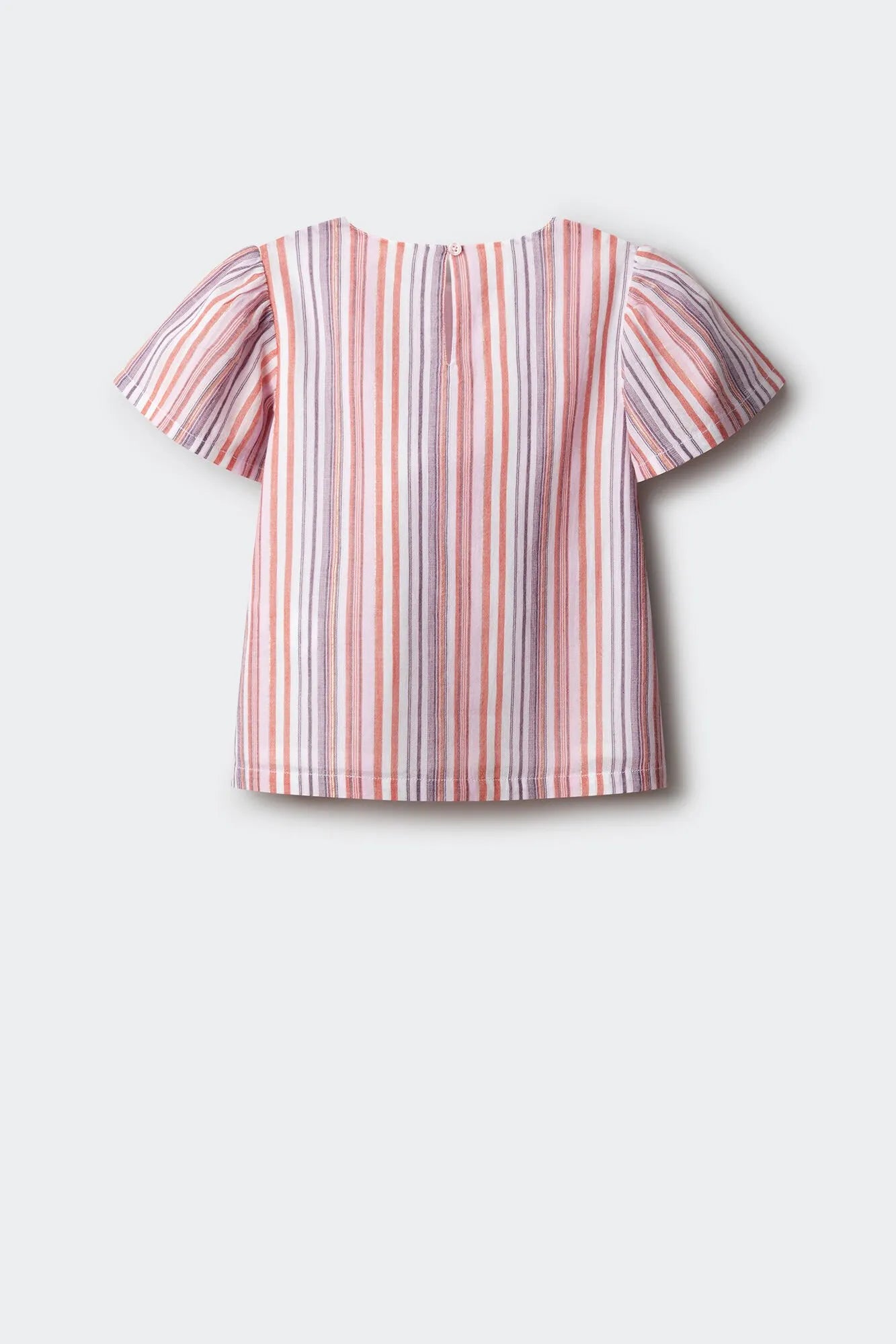 Springfield Purple Girls Striped Lurex Short Sleeve Blouse SKU: 8943205_76 Image 08
