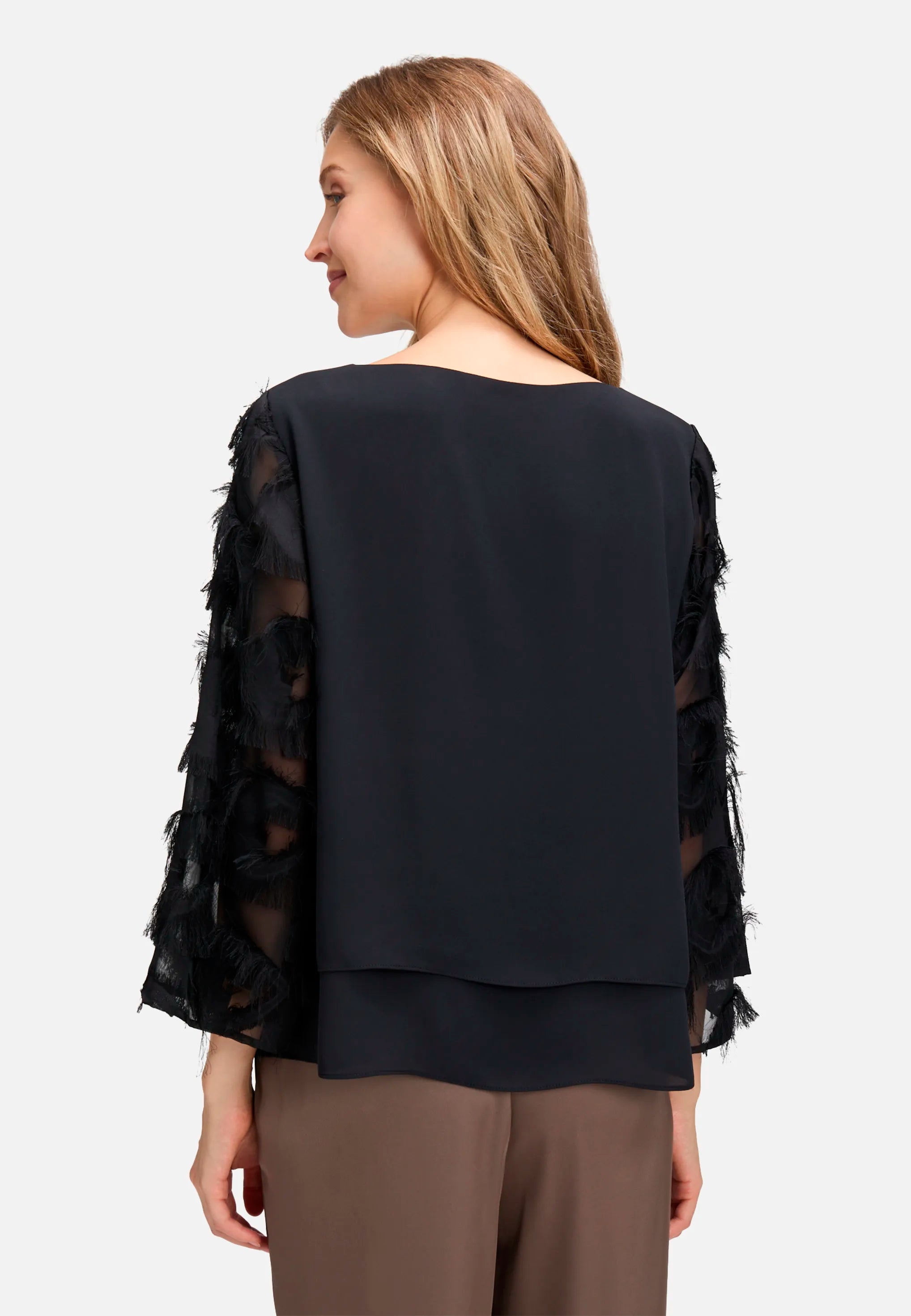 Betty Barclay_Black_Slip-On Blouse, Solid Color_8944-2723_9045_03
