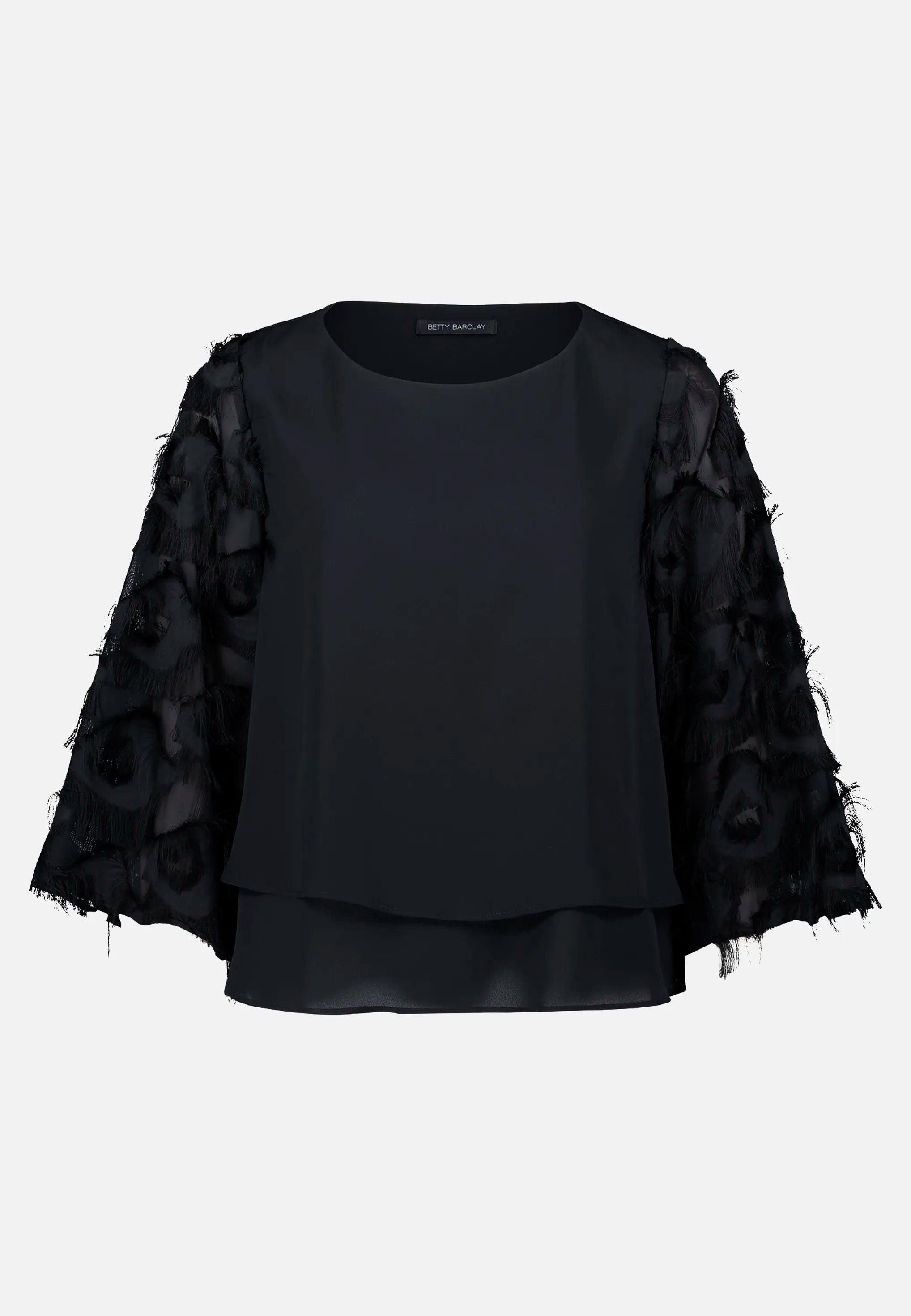 Betty Barclay_Black_Slip-On Blouse, Solid Color_8944-2723_9045_04