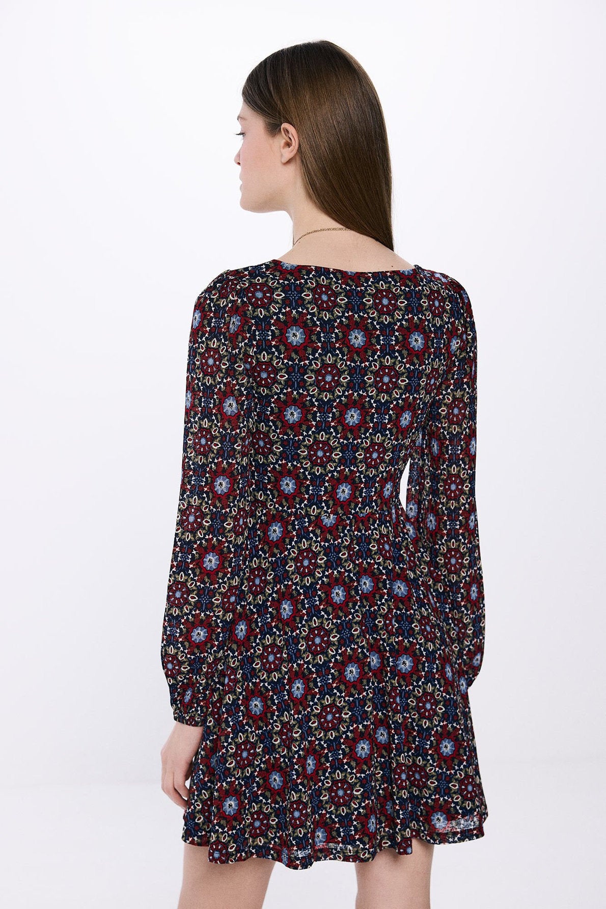 Springfield_Short Dress Stamped Geometric Flowers_8959451_10_04