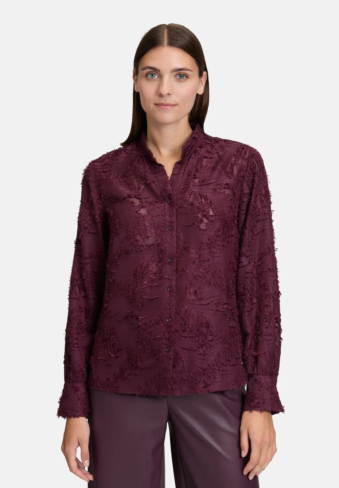 Betty Barclay_Dark Aubergine_Structured Shirt Blouse_8963-3274_4685_02