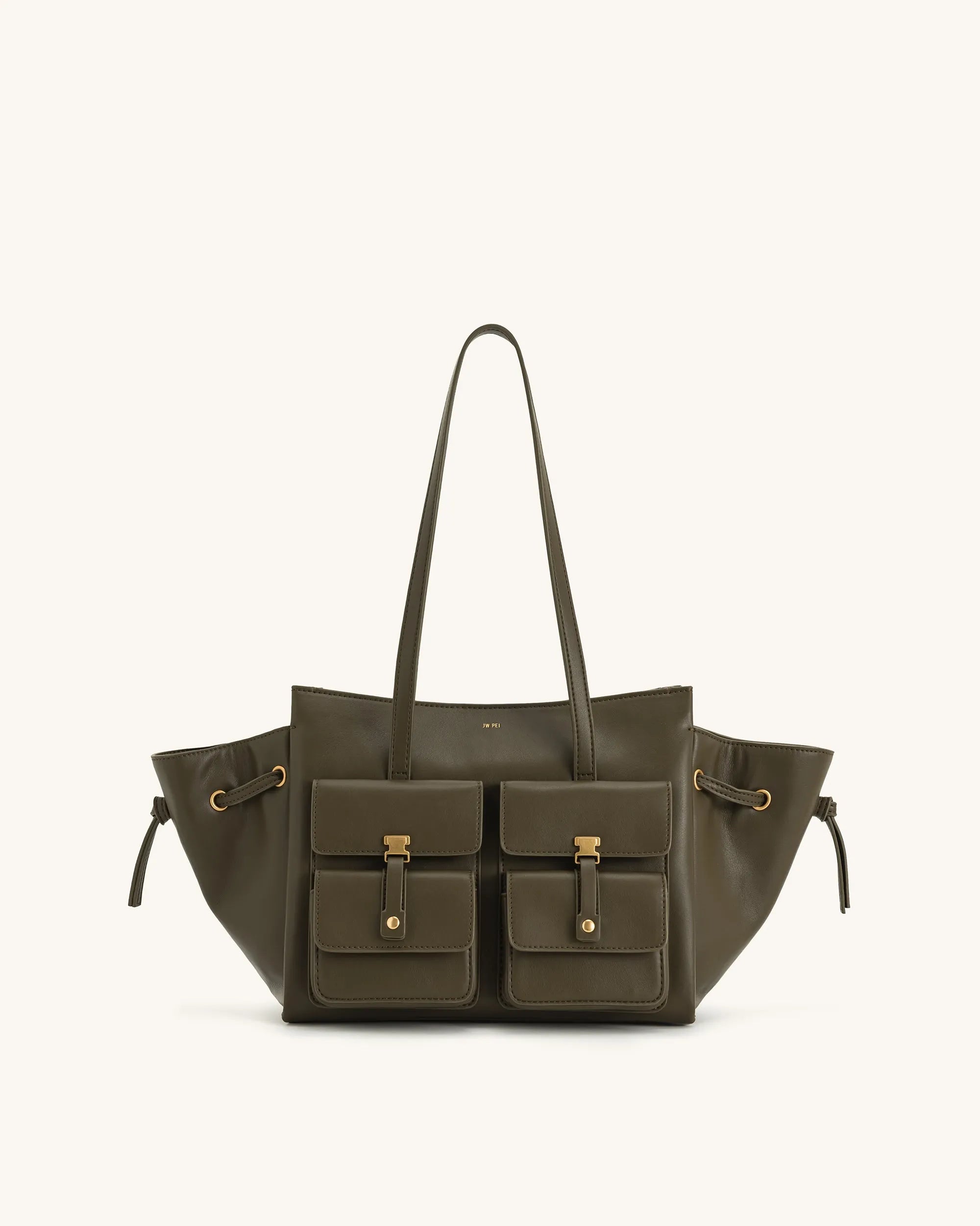 JW PEI_Green_Linda Tote Bag_8T001-7_Dark Olive_01