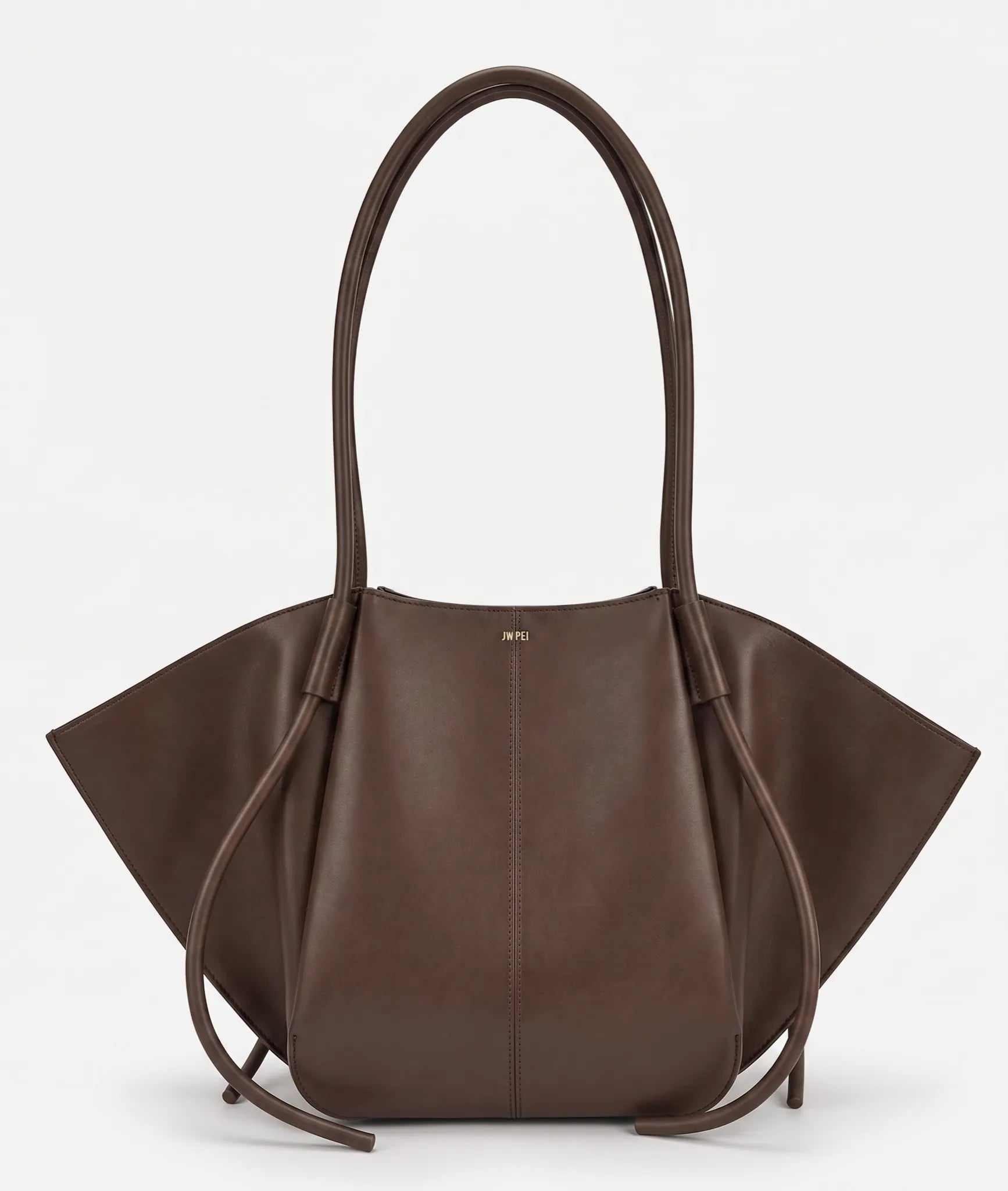 JW PEI Deep Brown Women Nala Large Wide Tote Bag SKU: 8T030X001-31W_Deep Brown Image 01