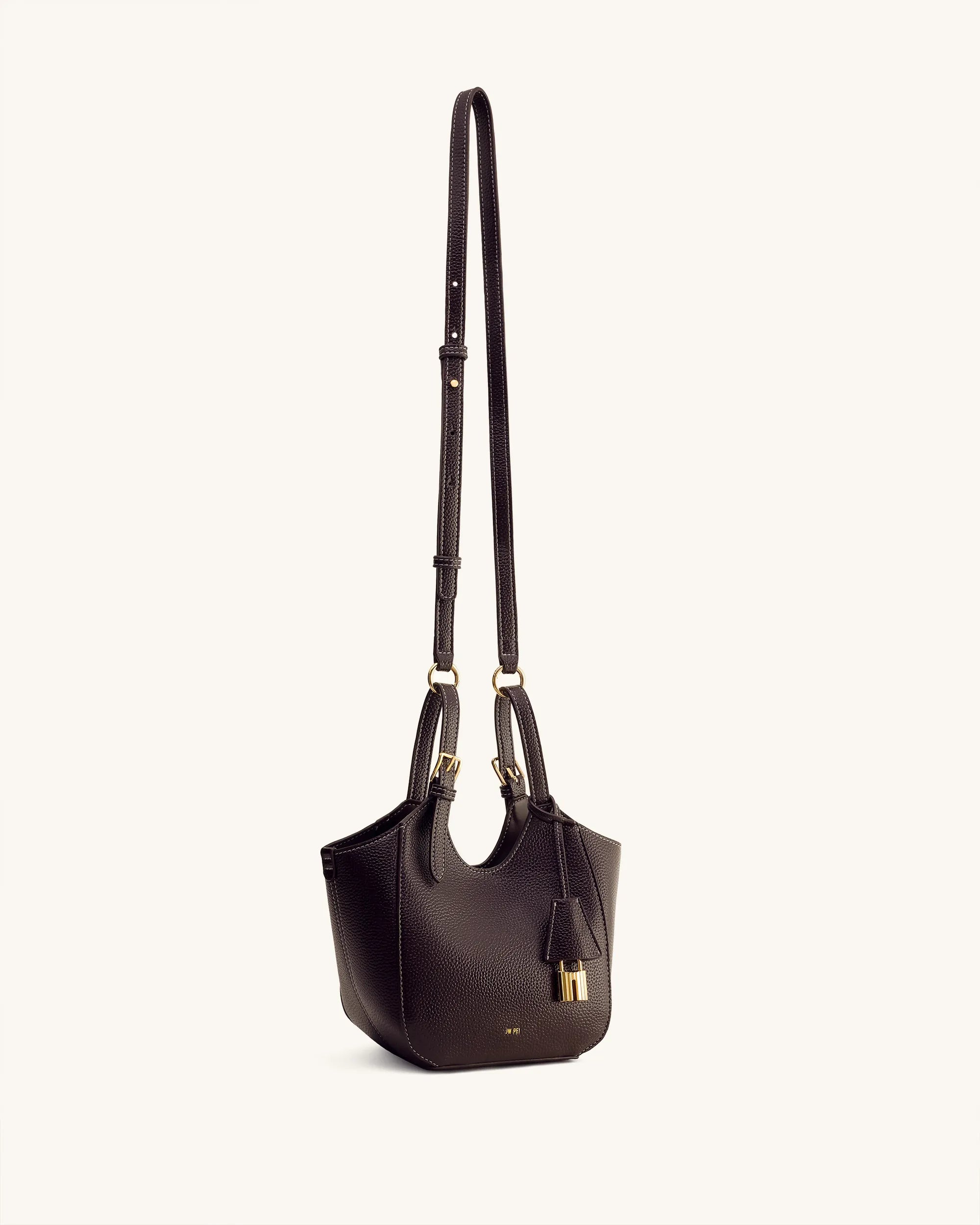 JW PEI Dark Brown Ines Padlock Tote Bag SKU: 8T113-3_Dark Brown Image 07