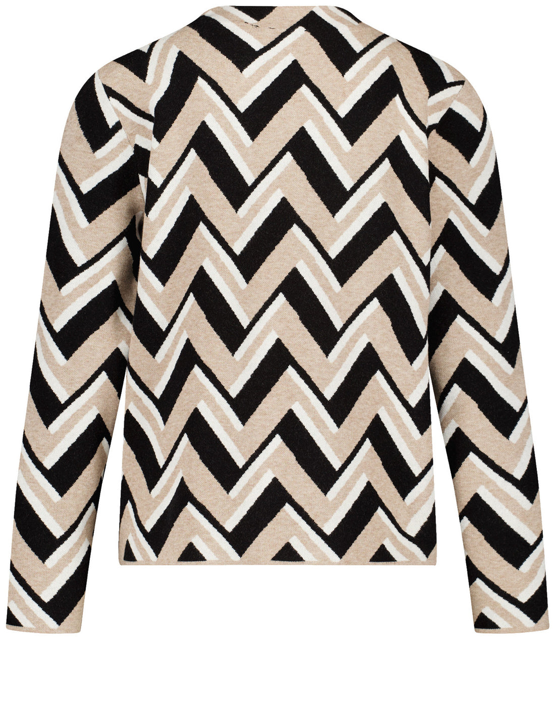 Gerry Weber_Taupe/Black Jacquard_Pullover 1/1 Sleeve_919008-57002_9168_02