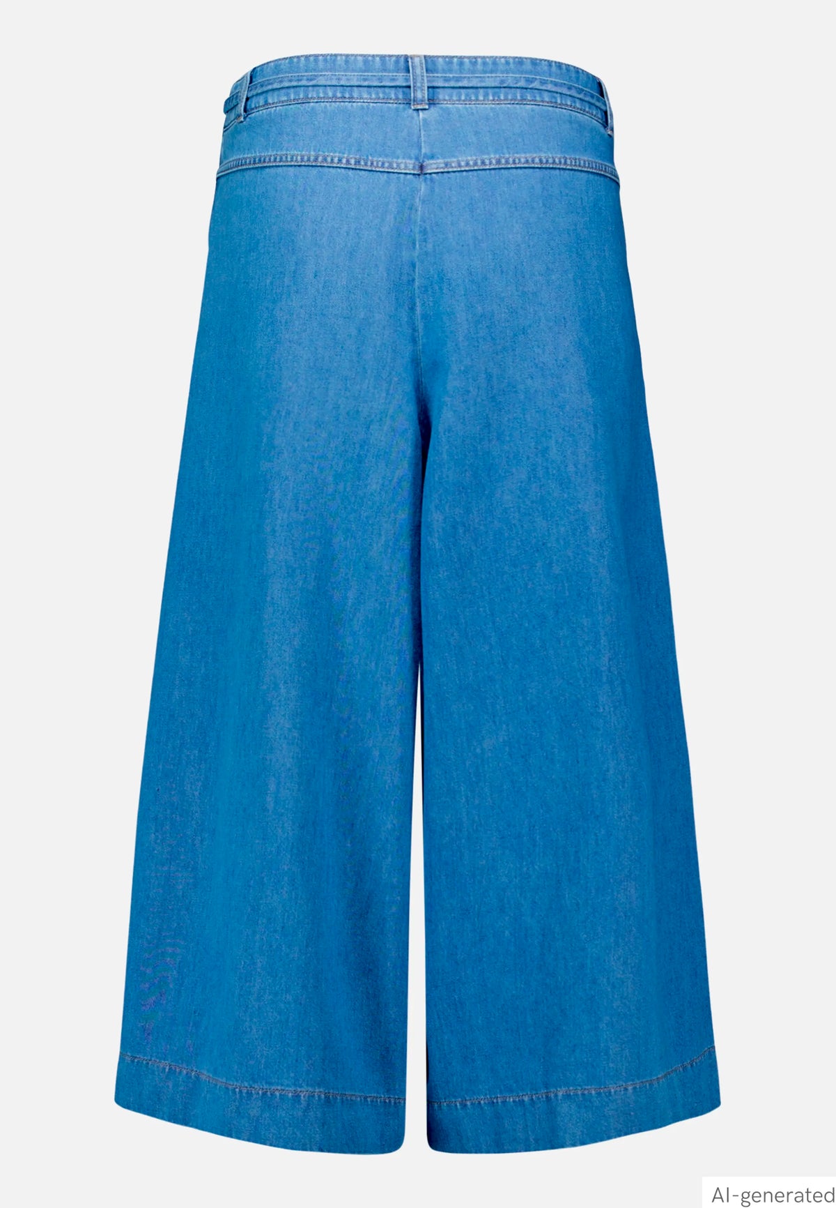 Betty Barclay Middle Blue Denim Women Culottes with Pleats SKU: 9304-1008_8619 Image 05