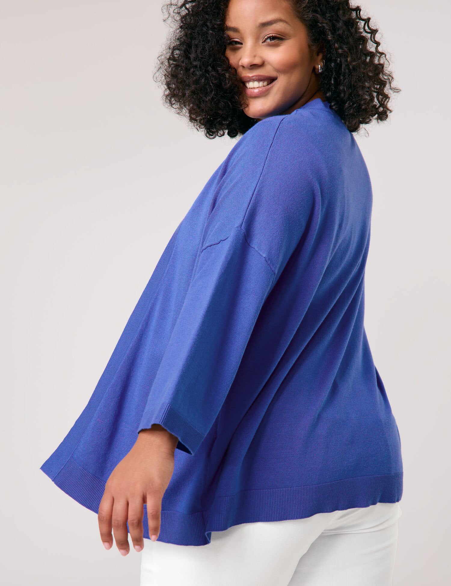 Samoon_Casual Cardigan with Mid-Length Sleeves_932991-29505_8960_06