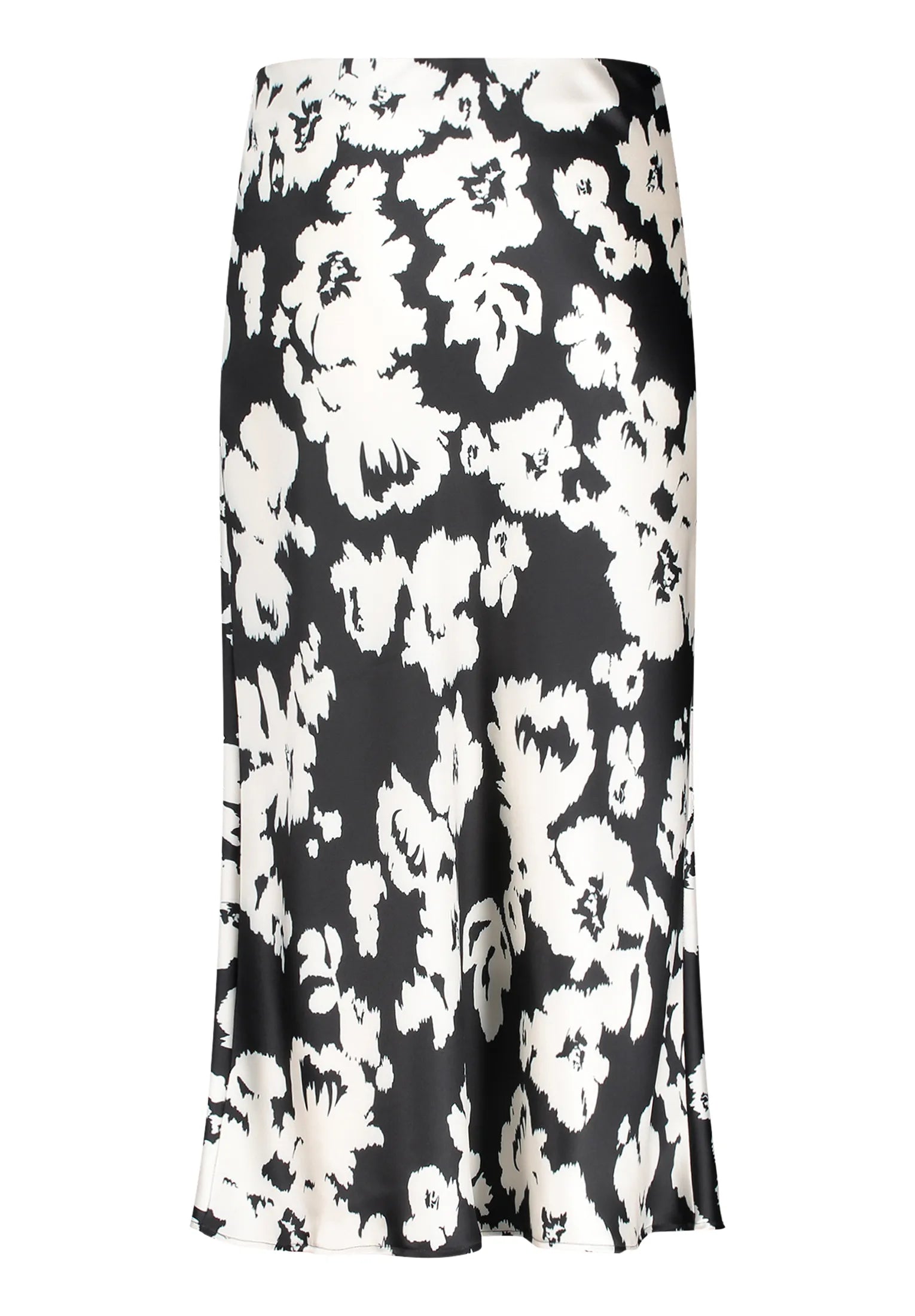 Betty Barclay Black/Cream Women Patterned Satin Skirt SKU: 9455-1741_9812 Image 05