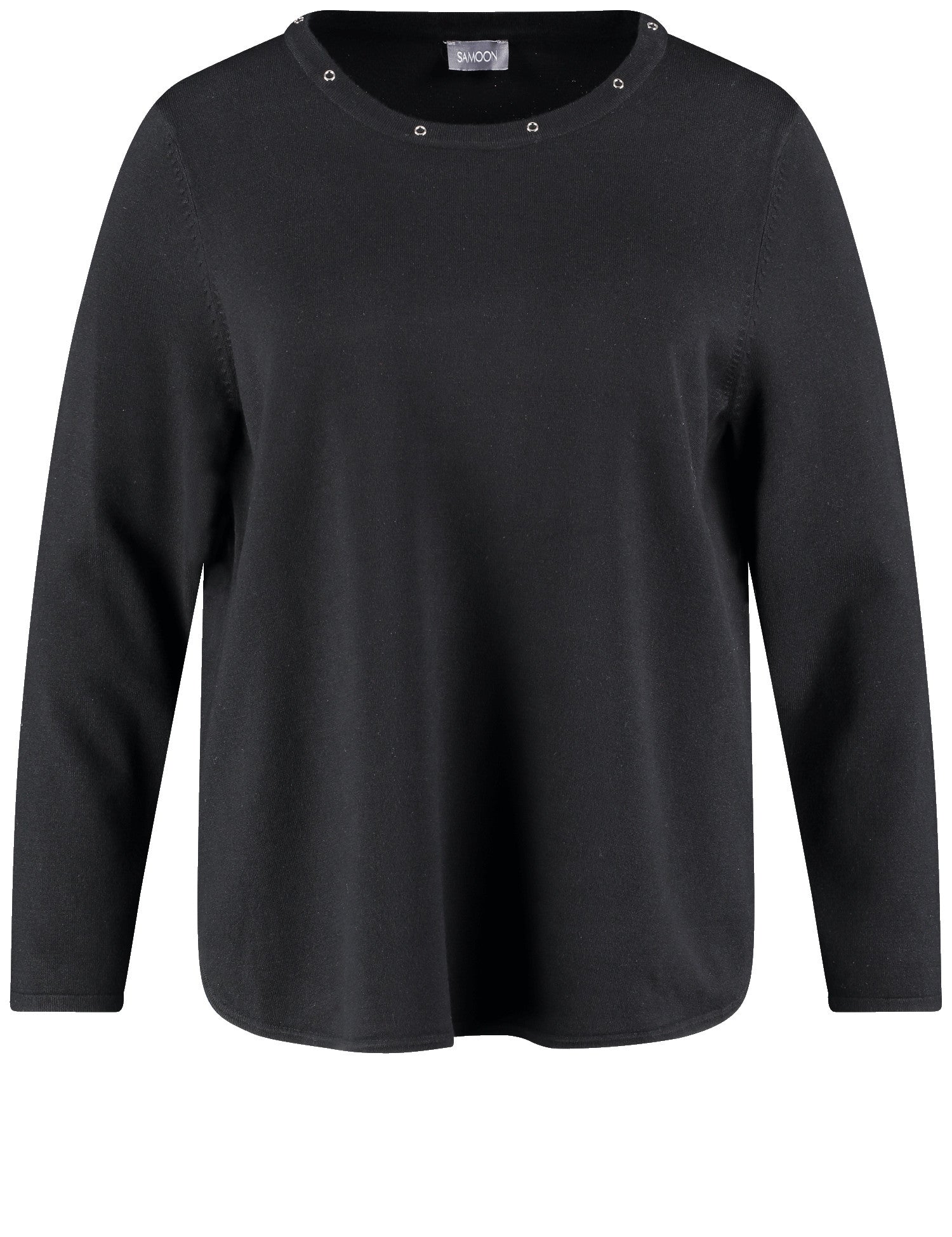 Samoon_Black_Pullover 1/1 Sleeve_949003-87002_1100_01
