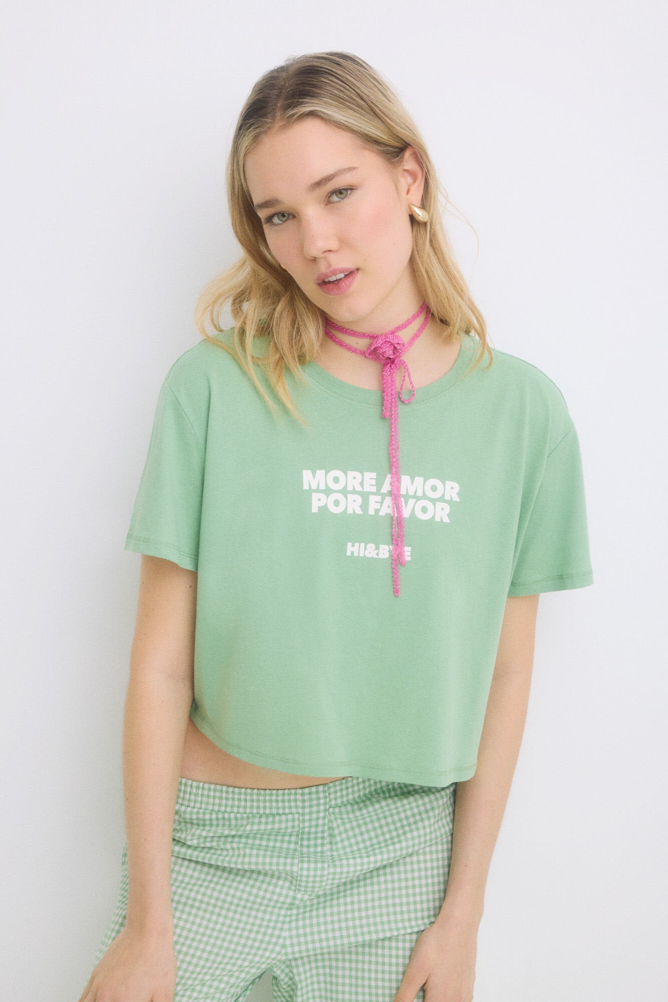 Women Secret_100% Cotton Green Striped Pajamas_9529542_21_02