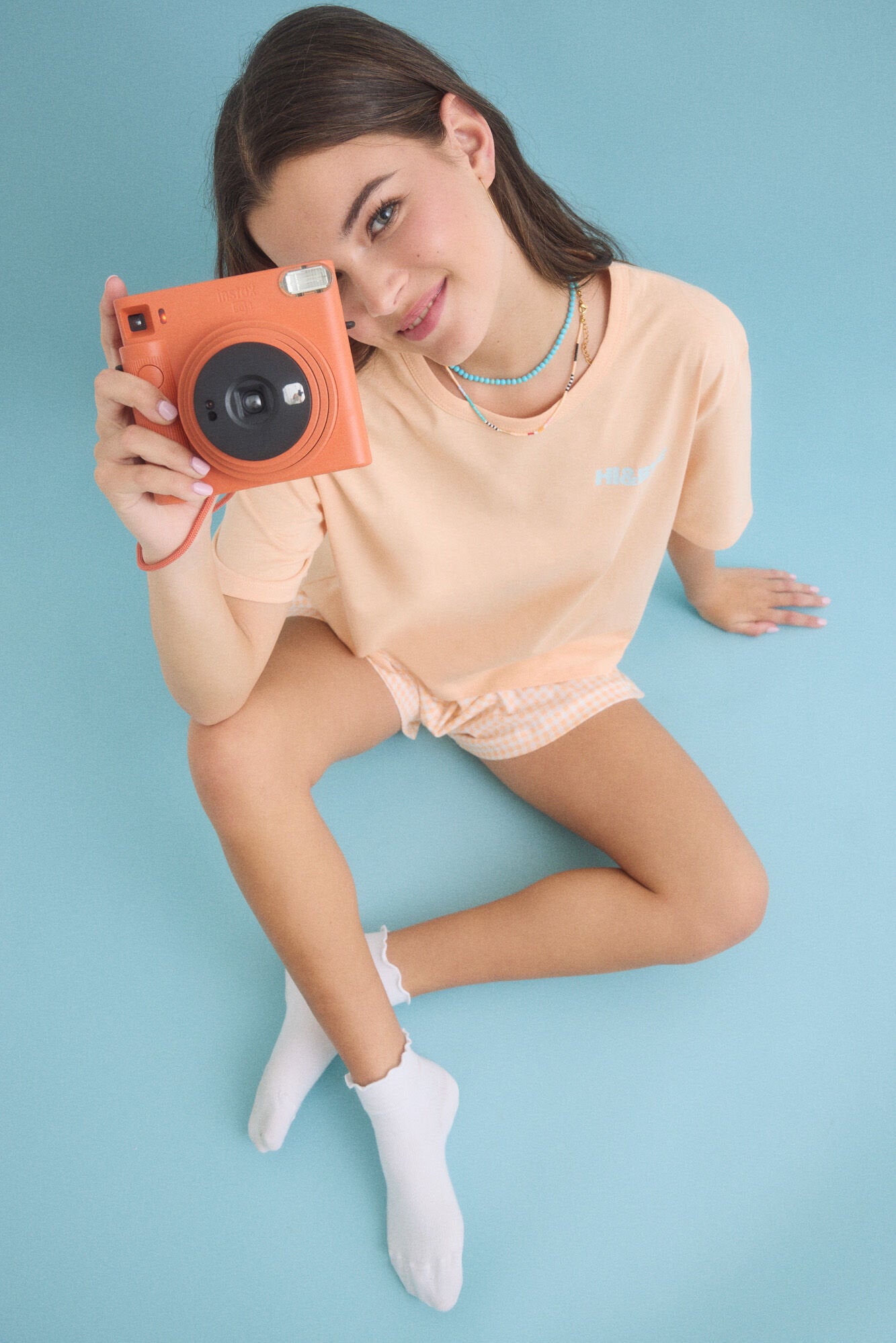 Women Secret_100% Cotton Short Pyjamas in Orange_9529544_67_01