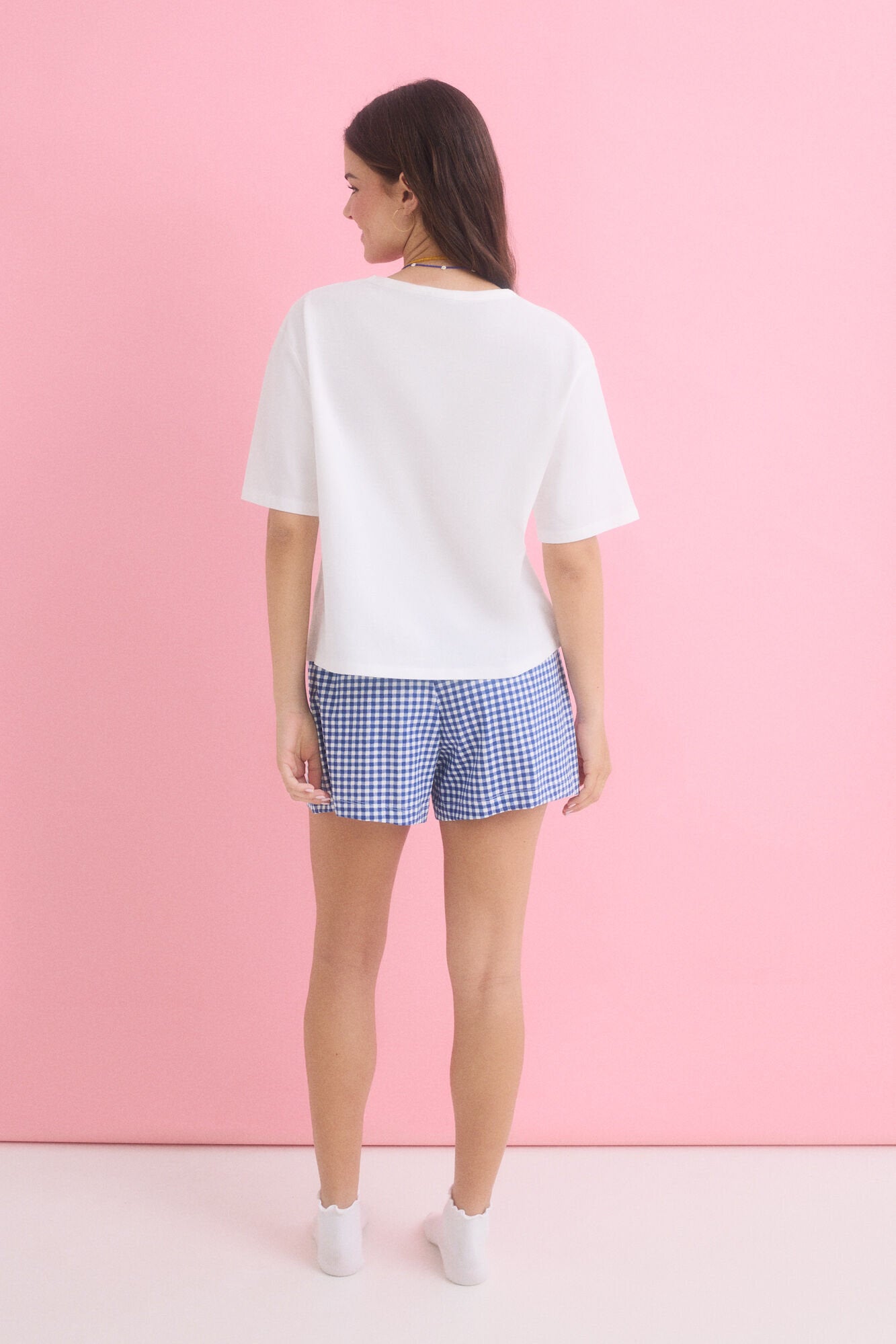 Women Secret_100% Cotton Short Pyjamas in Blue_9529545_96_06