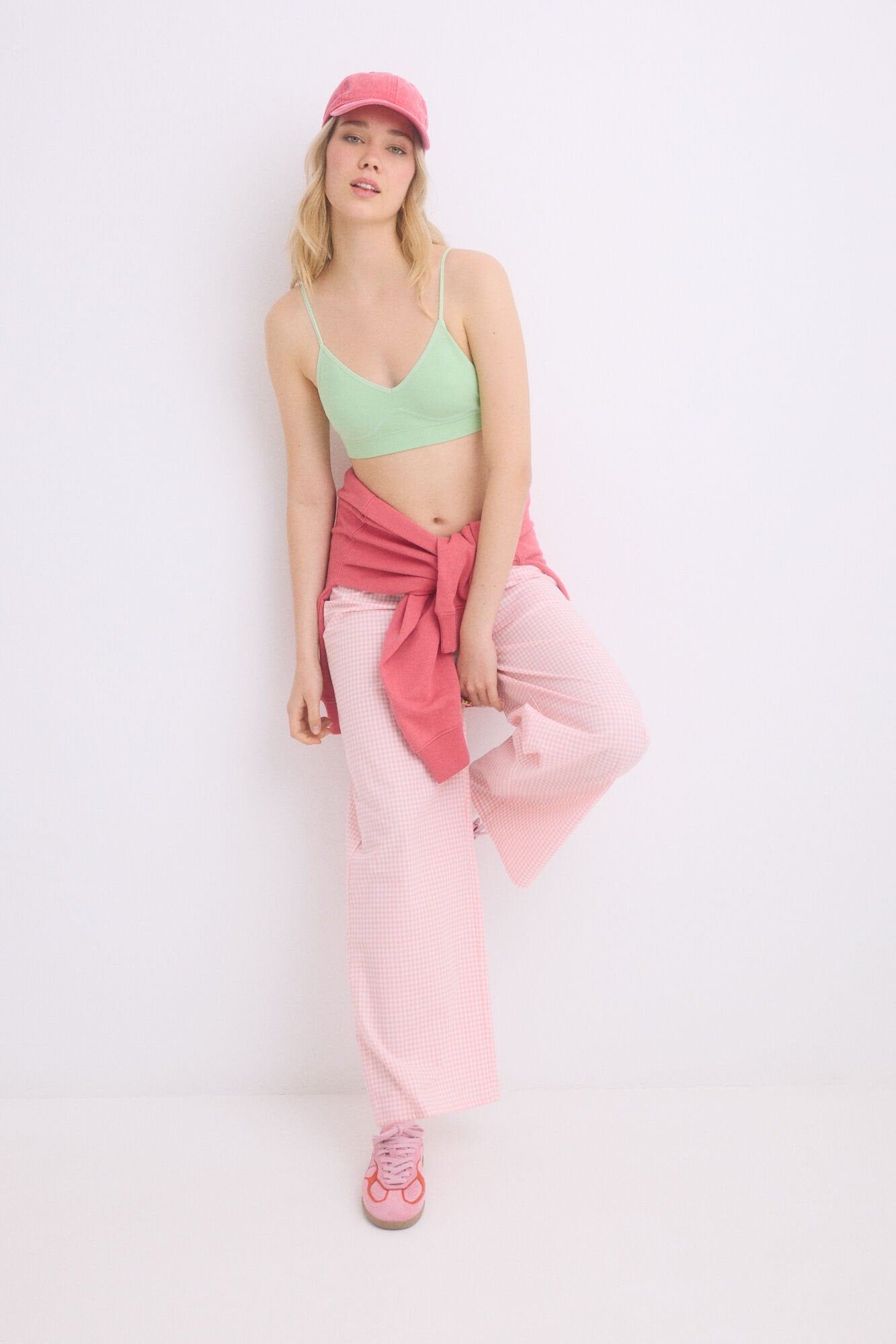 Women Secret_Green Padding Top Bra with Removable Cups_9539226_23_02