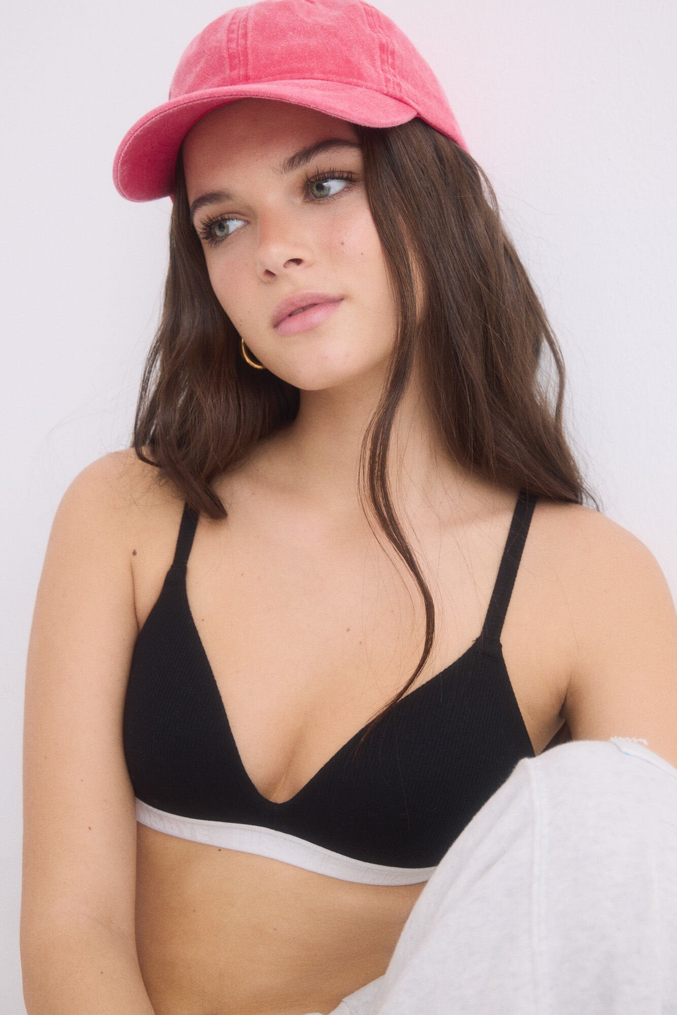 Women Secret_Black Fixed Padding Triangle Bra_9539246_01_01
