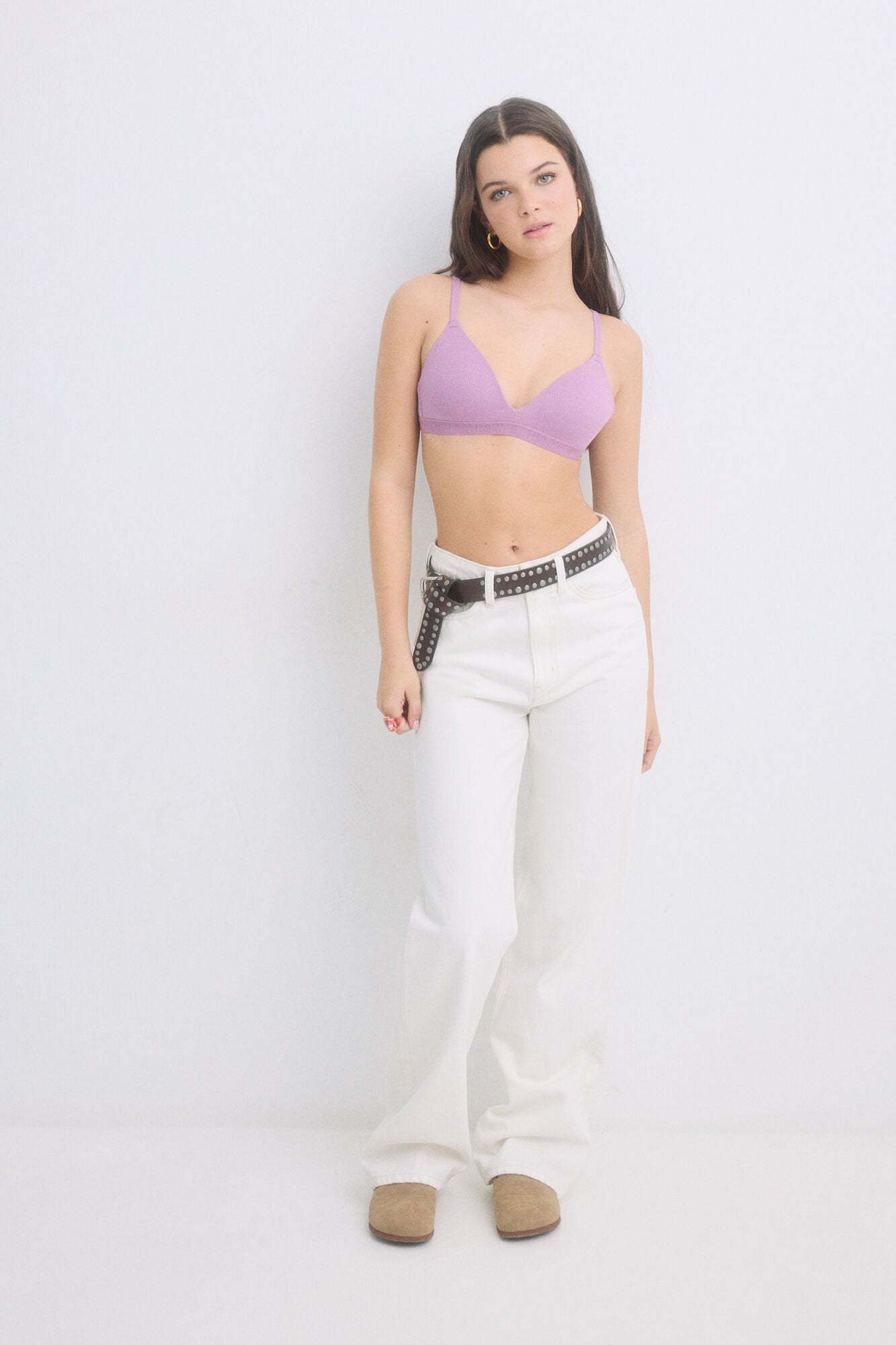 Women Secret_Fixed Padding Triangle Bra in Purple_9539250_76_05