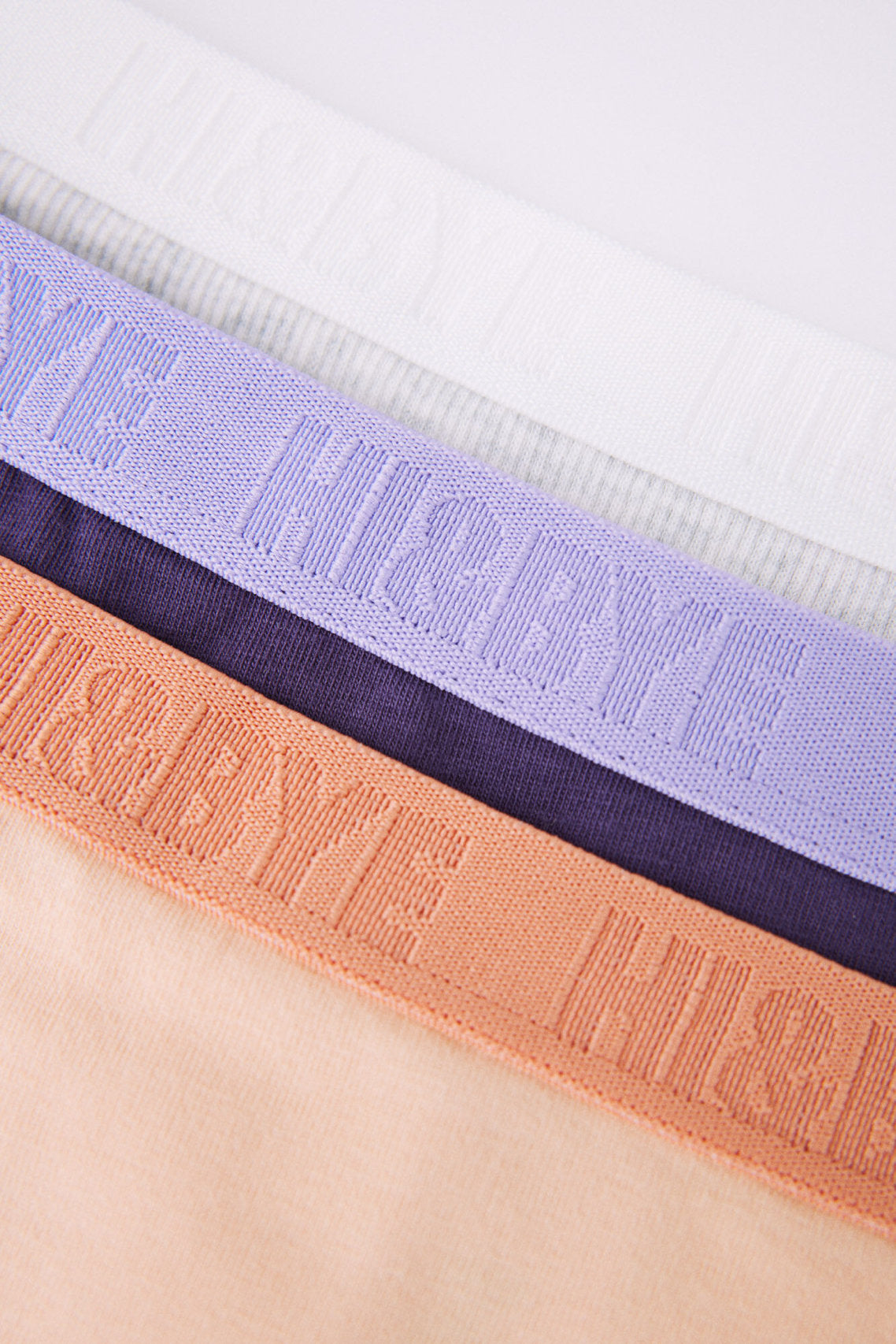 Pack Of 3 Classic Cotton Panties In Orange, Grey & Purple_05