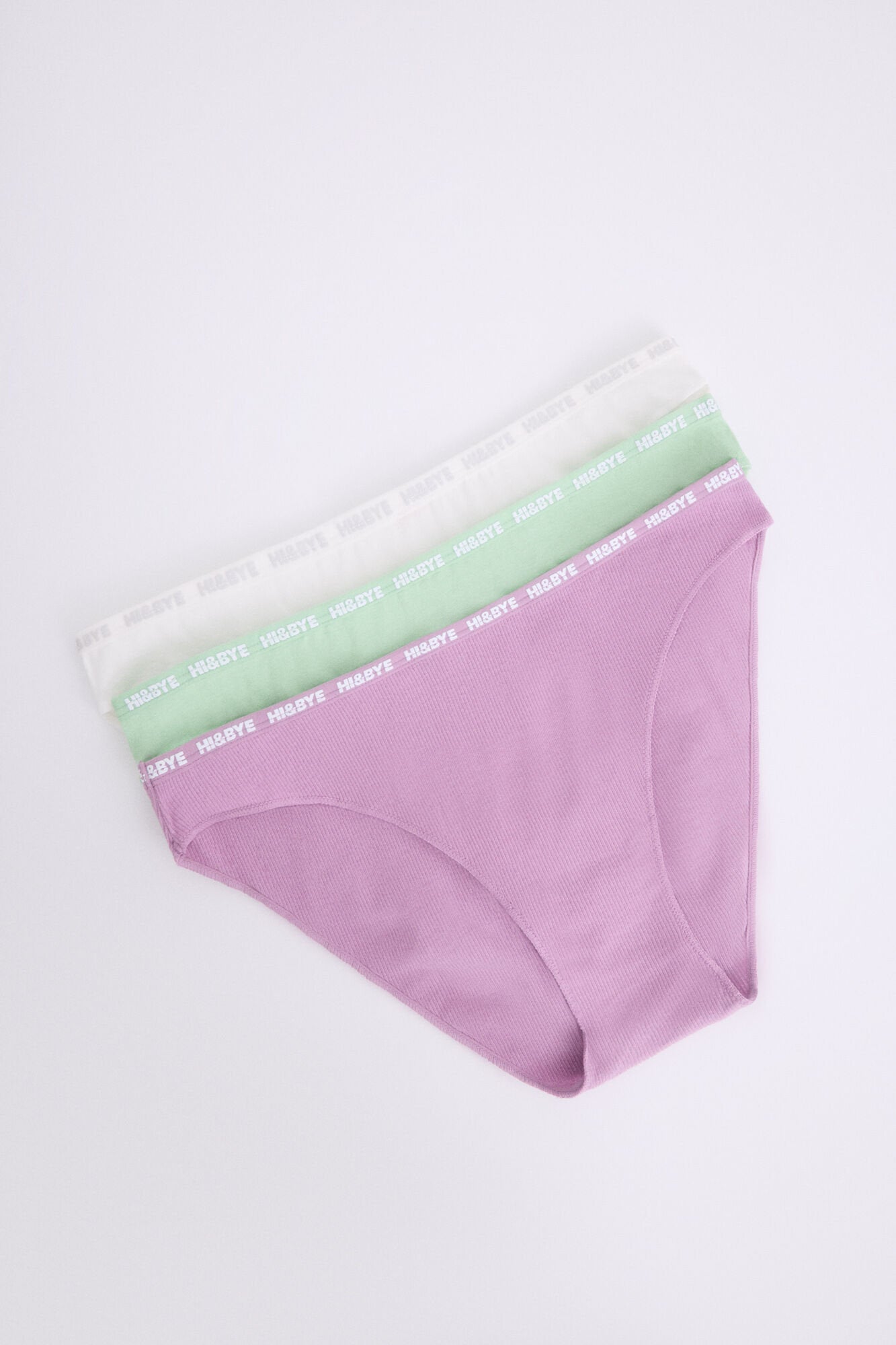 Women Secret_Pack of 3 Classic Panties in White, Lilac, Green_9589498_97_01