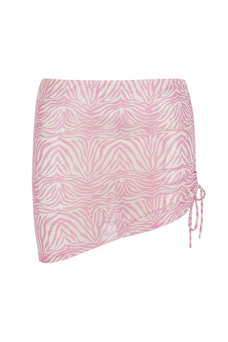 Women Secret_Pink Print Gathered Miniskirt_9599369_73_07