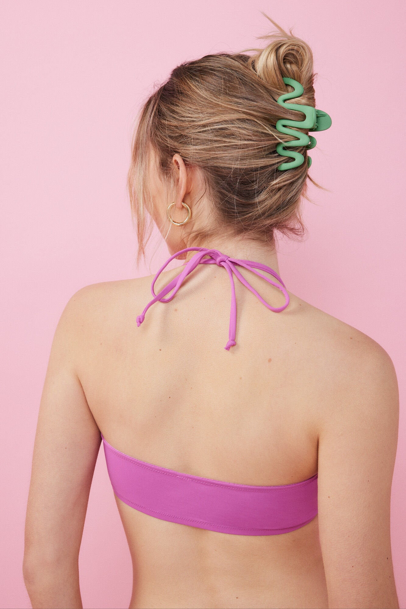 Pink Bandeau Bikini Top_9627318_76_04