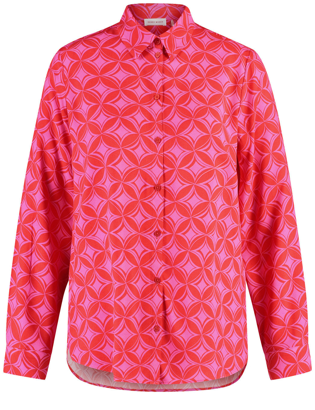 Gerry Weber_Flowing Shirt Blouse with an All-Over Pattern_965066-31442_6001_03