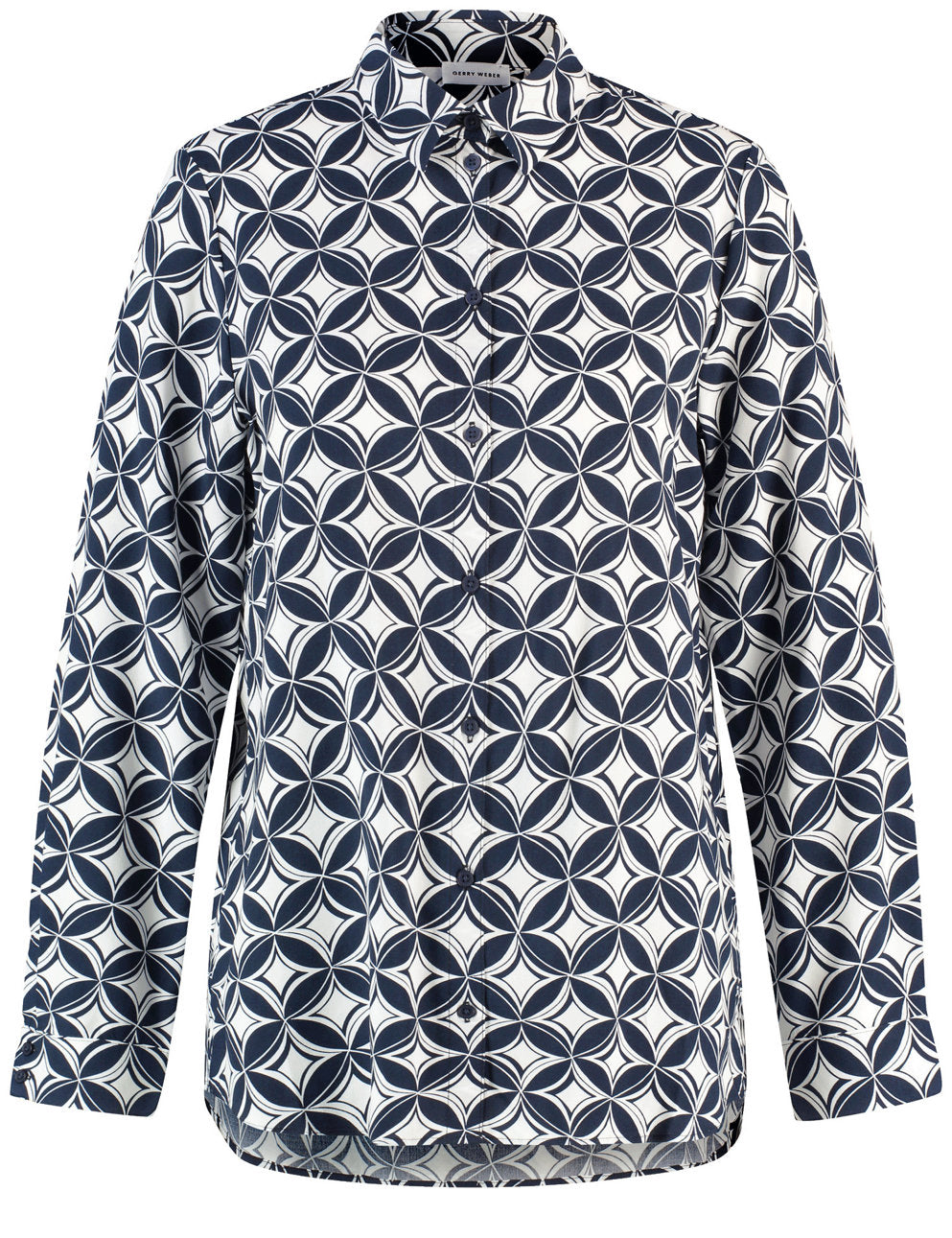 Gerry Weber_Flowing Shirt Blouse with an All-Over Pattern_965066-31442_8008_02