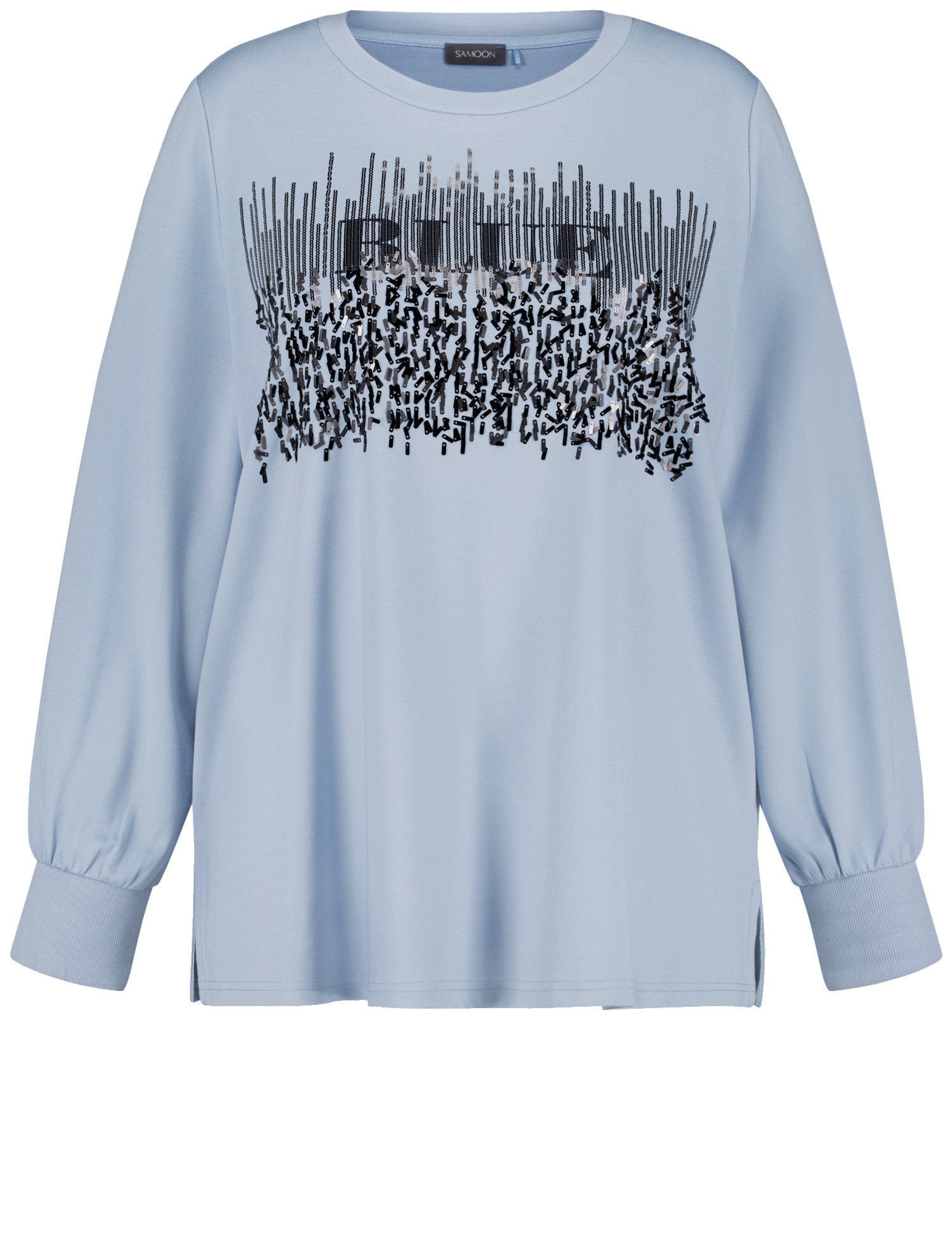 Samoon_Sweatshirt with a Decorative Lettering Print_971965-29409_8950_02