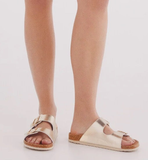 Golden Buckle Sandal