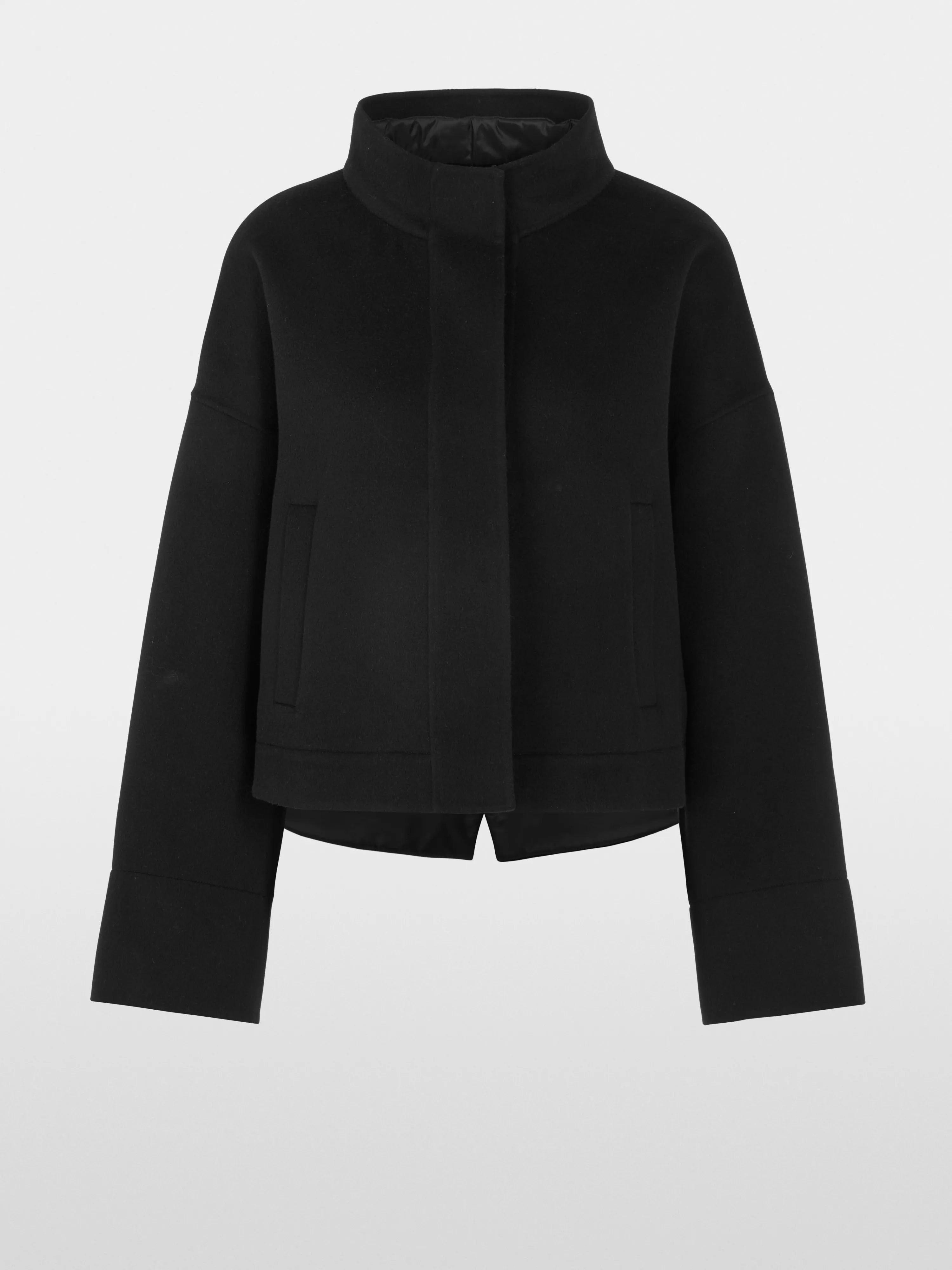 Marc Cain_Black_Wool Jacket with Hood_AC 12.02 W33_900_03