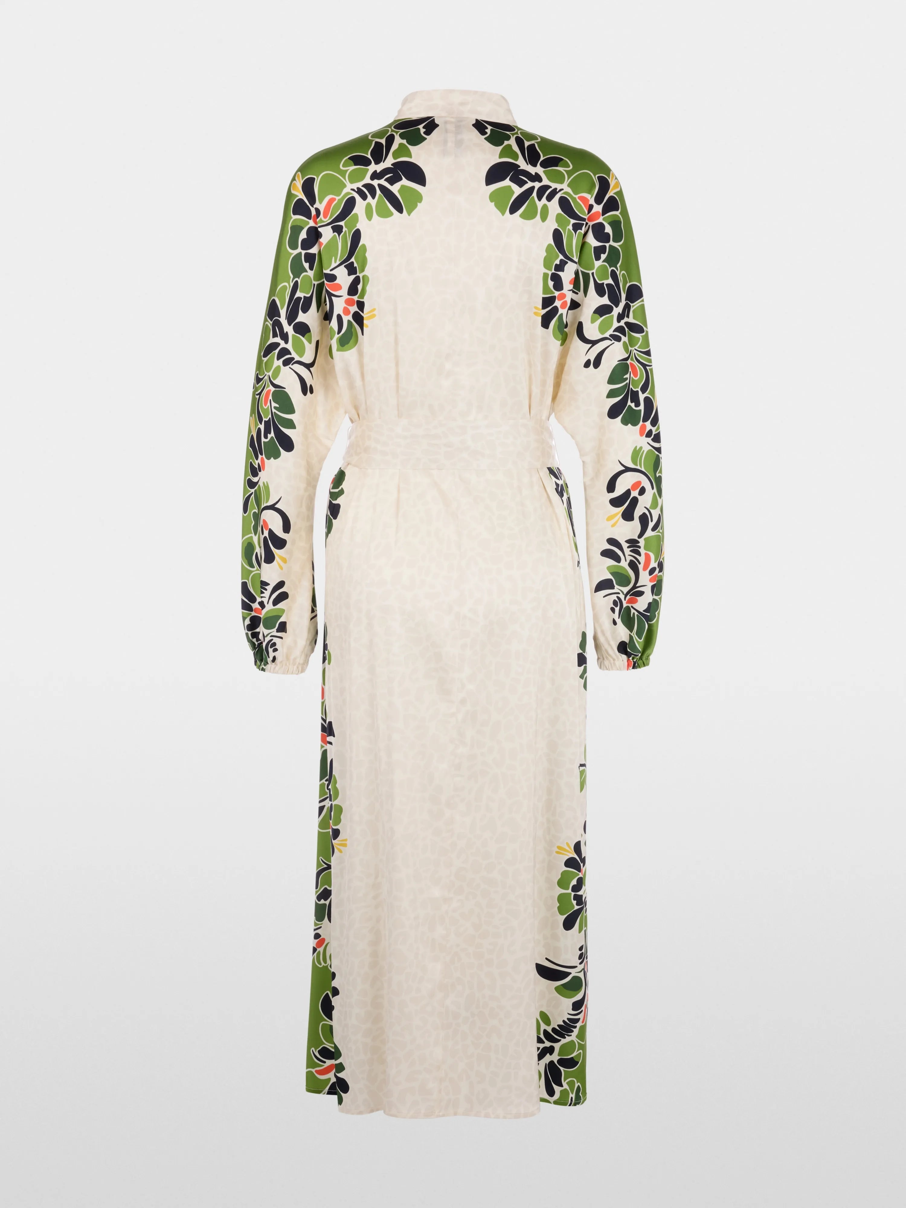 Marc Cain Bright Ecru Women Maxi Dress with Stylized Flowers SKU: AC 21.46 W42_112 Image 08
