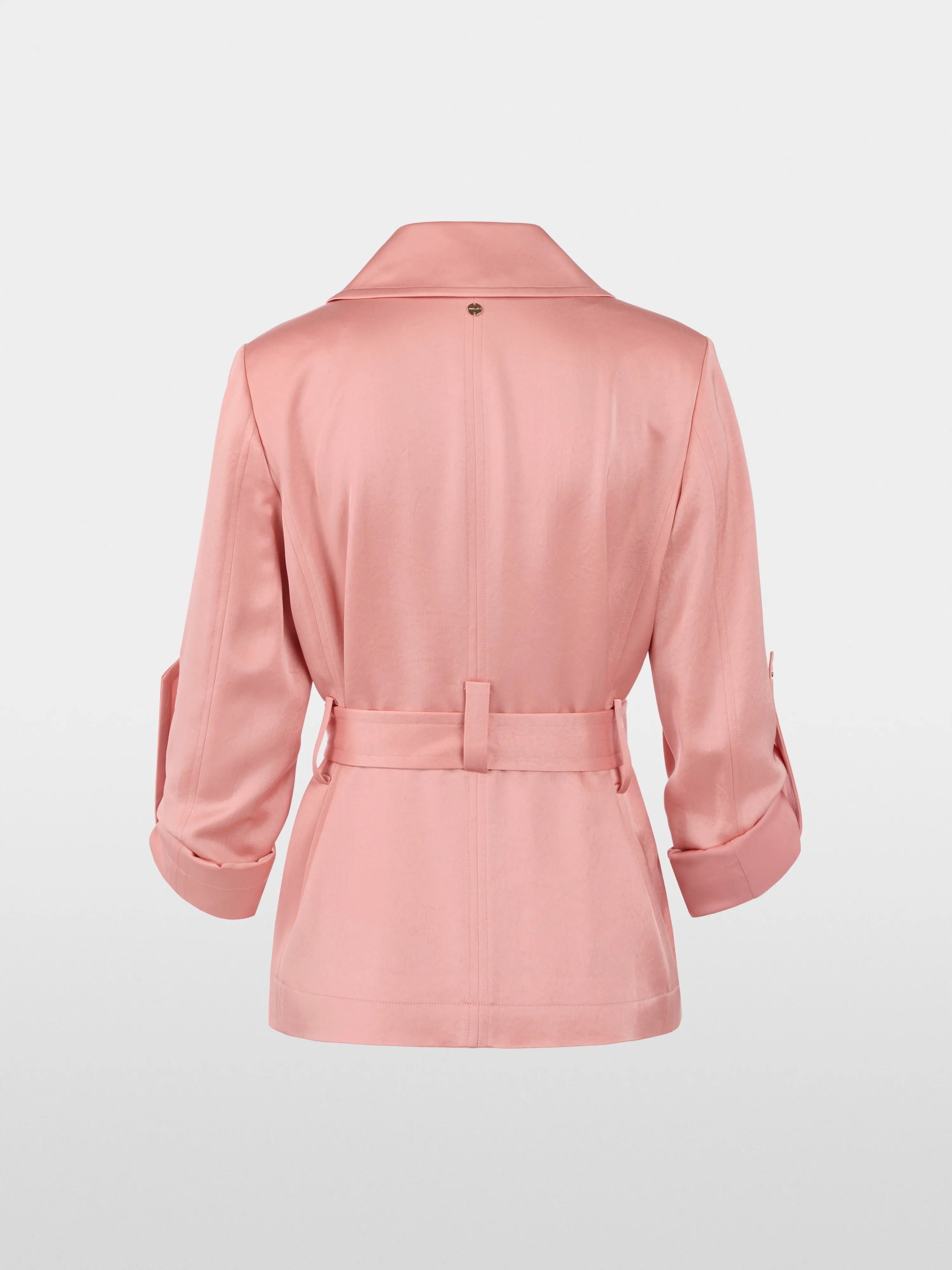 Marc Cain_Peach Beige_Satin Blazer Jacket with Belt_AC 31.10 W46_217_08