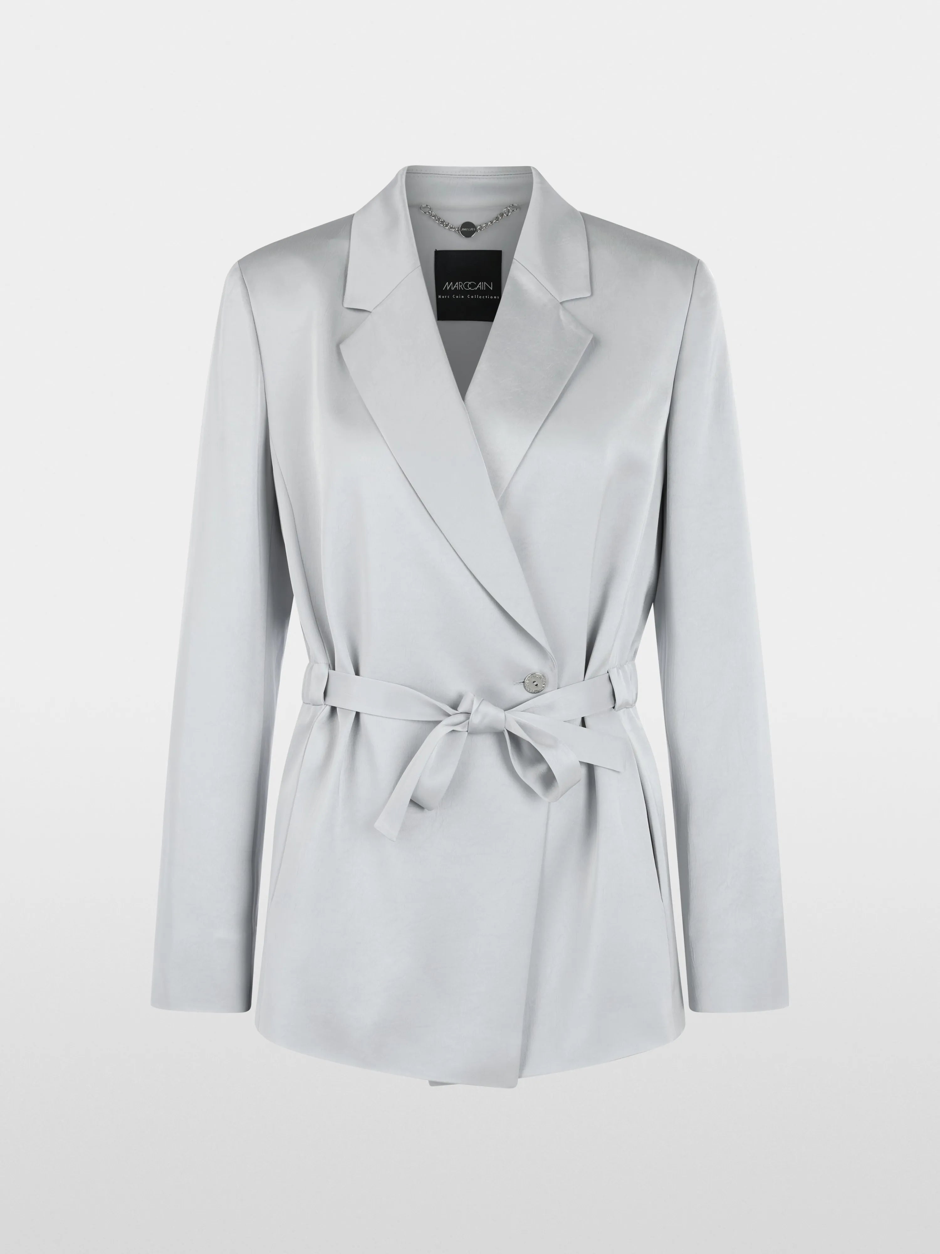 Marc Cain Microchip Women Elegant Wrap Blazer with Waist Belt SKU: AC 34.32 W46_804 Image 06