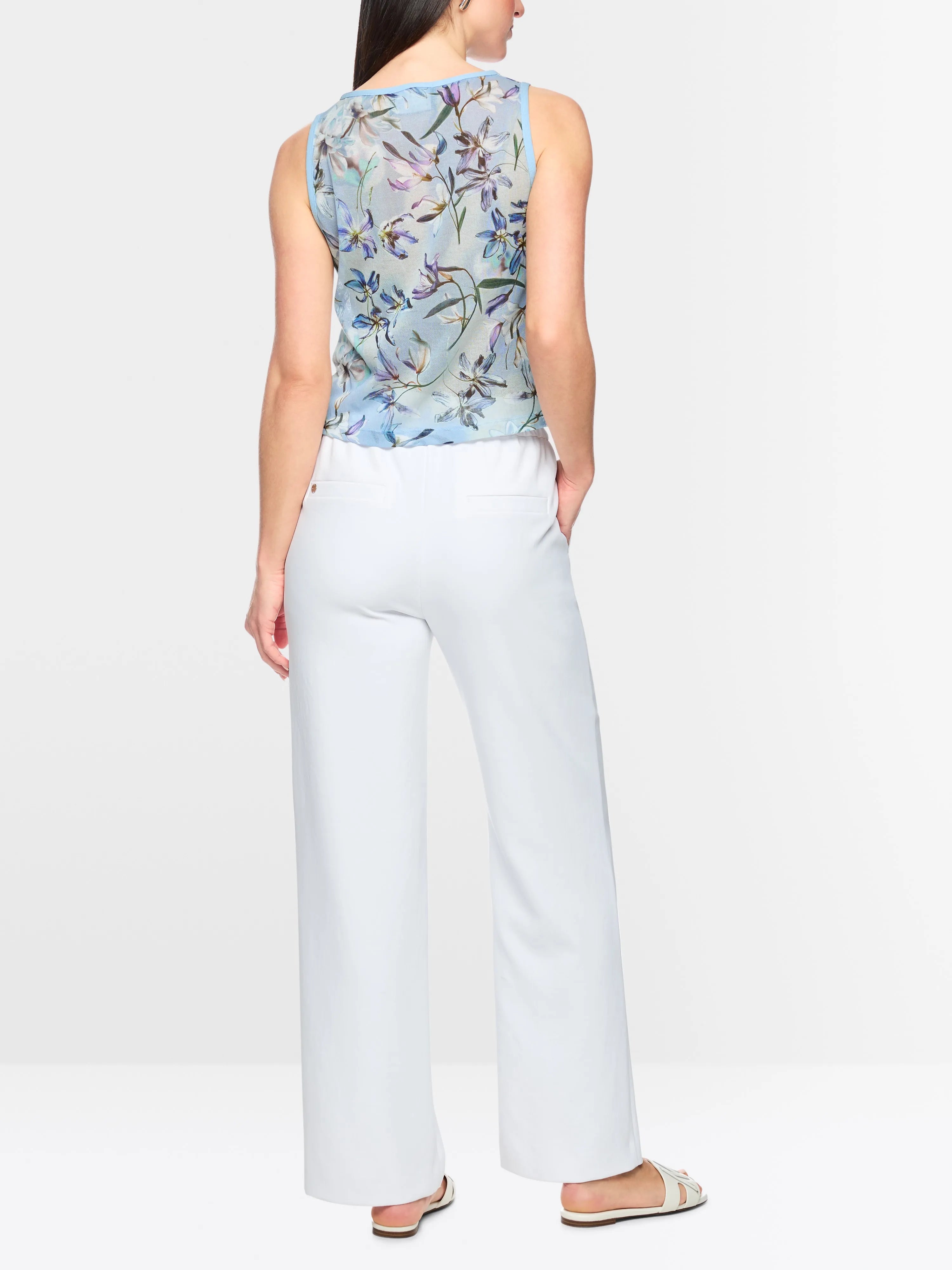 Marc Cain Magical Blue Women ÔKnitted in GermanyÕ Floral Print Top SKU: AC 61.18 M35_319 Image 02