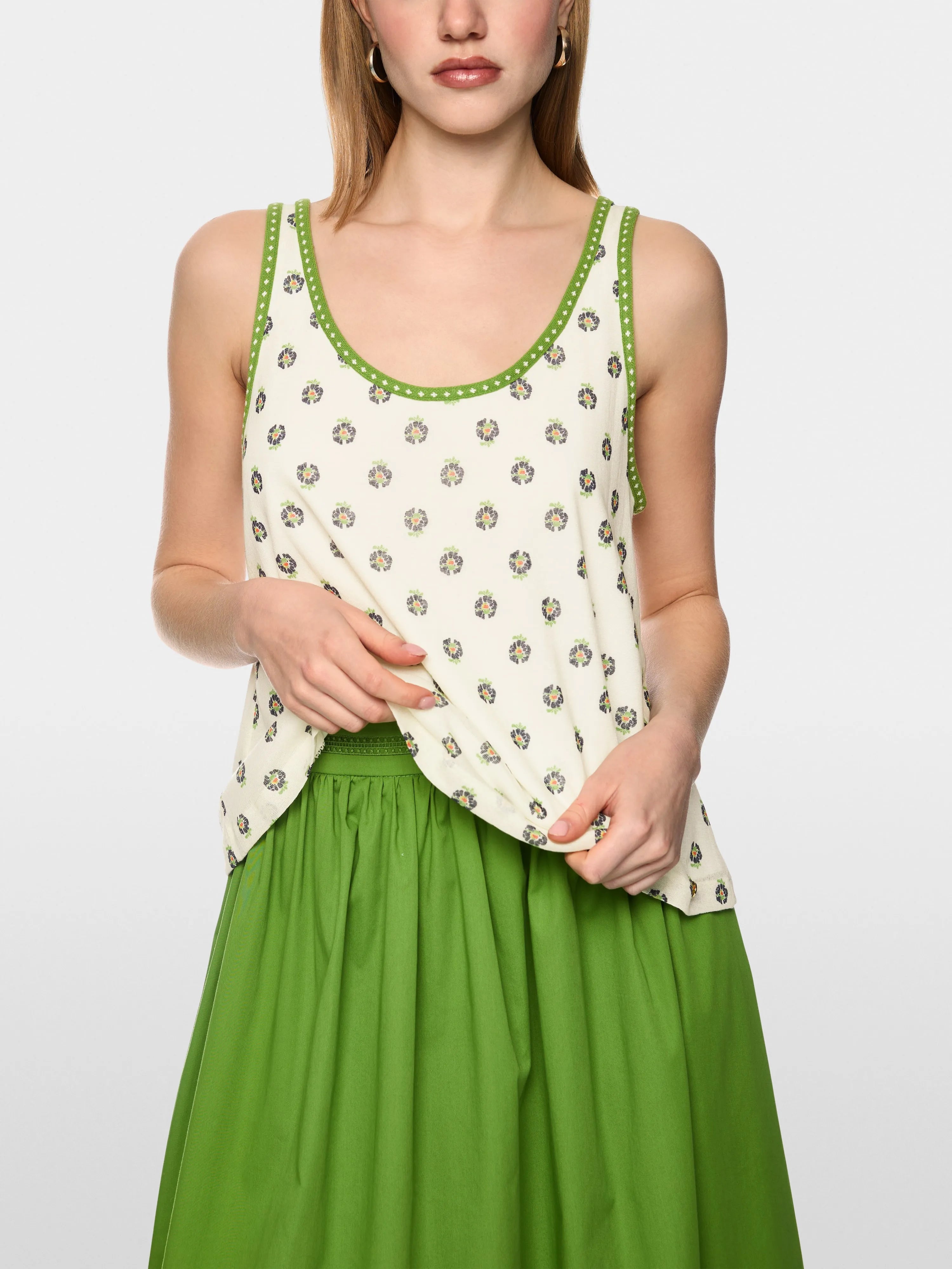 Marc Cain Bright Ecru Women ÔKnitted in GermanyÕ Printed Top SKU: AC 61.26 M31_112 Image 06