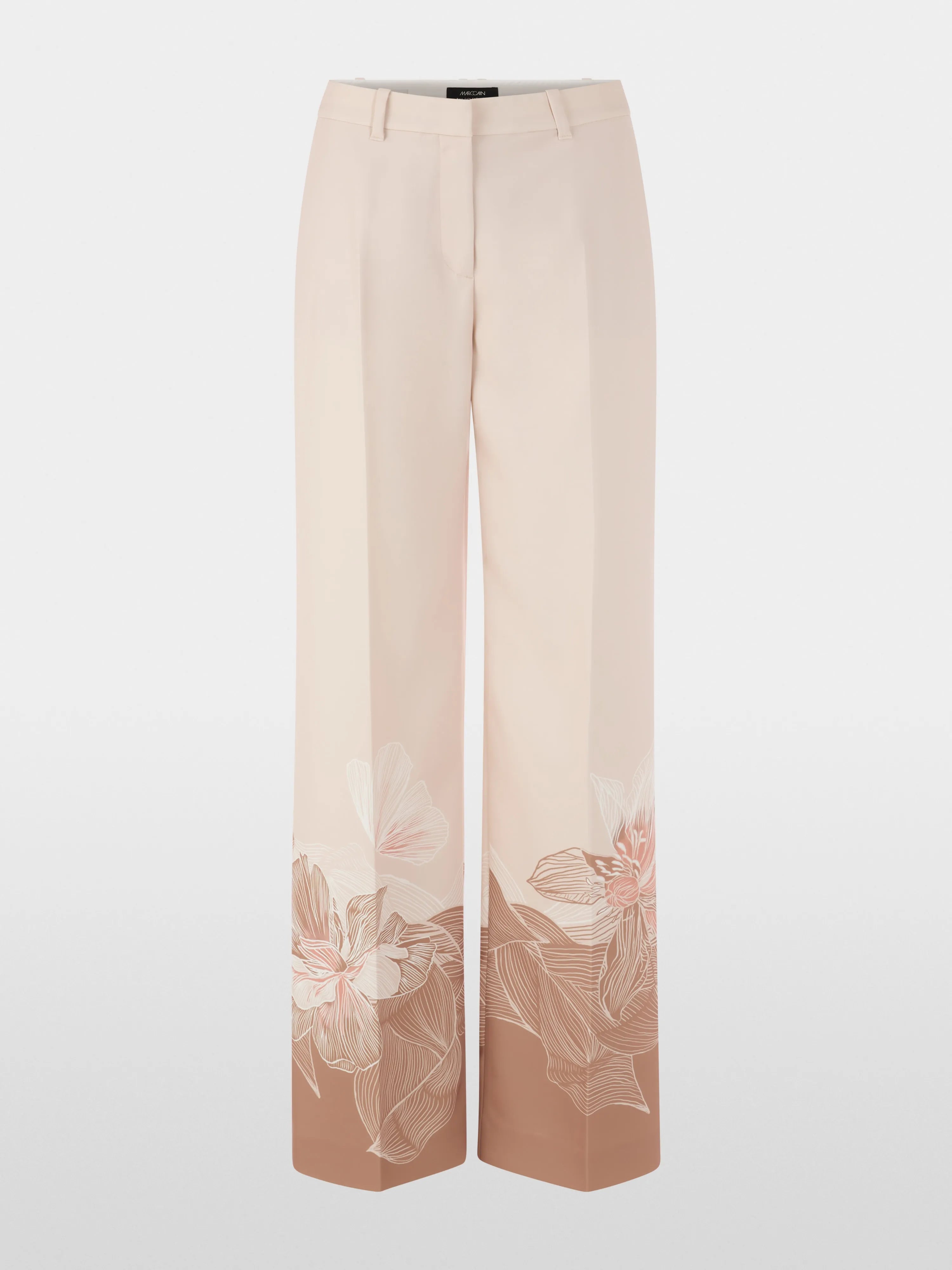 Marc Cain_Warm Taupe New_WUKARI Wide High Waist Fabric Trousers_AC 81.13 W16_619_07