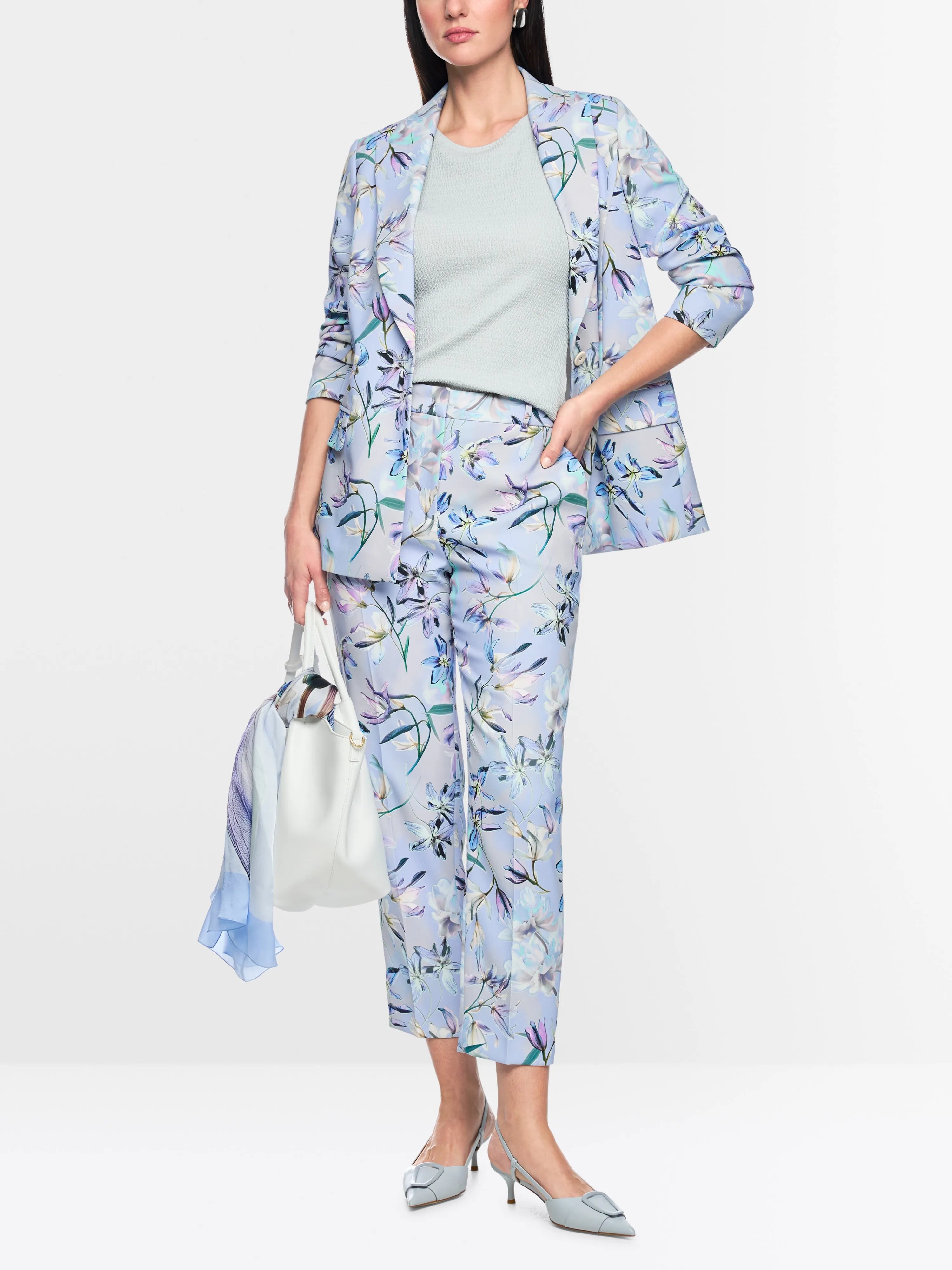 Marc Cain Magical Blue Women Fordon Trousers, Feminine Fit SKU: AC 81.51 W37_319 Image 01