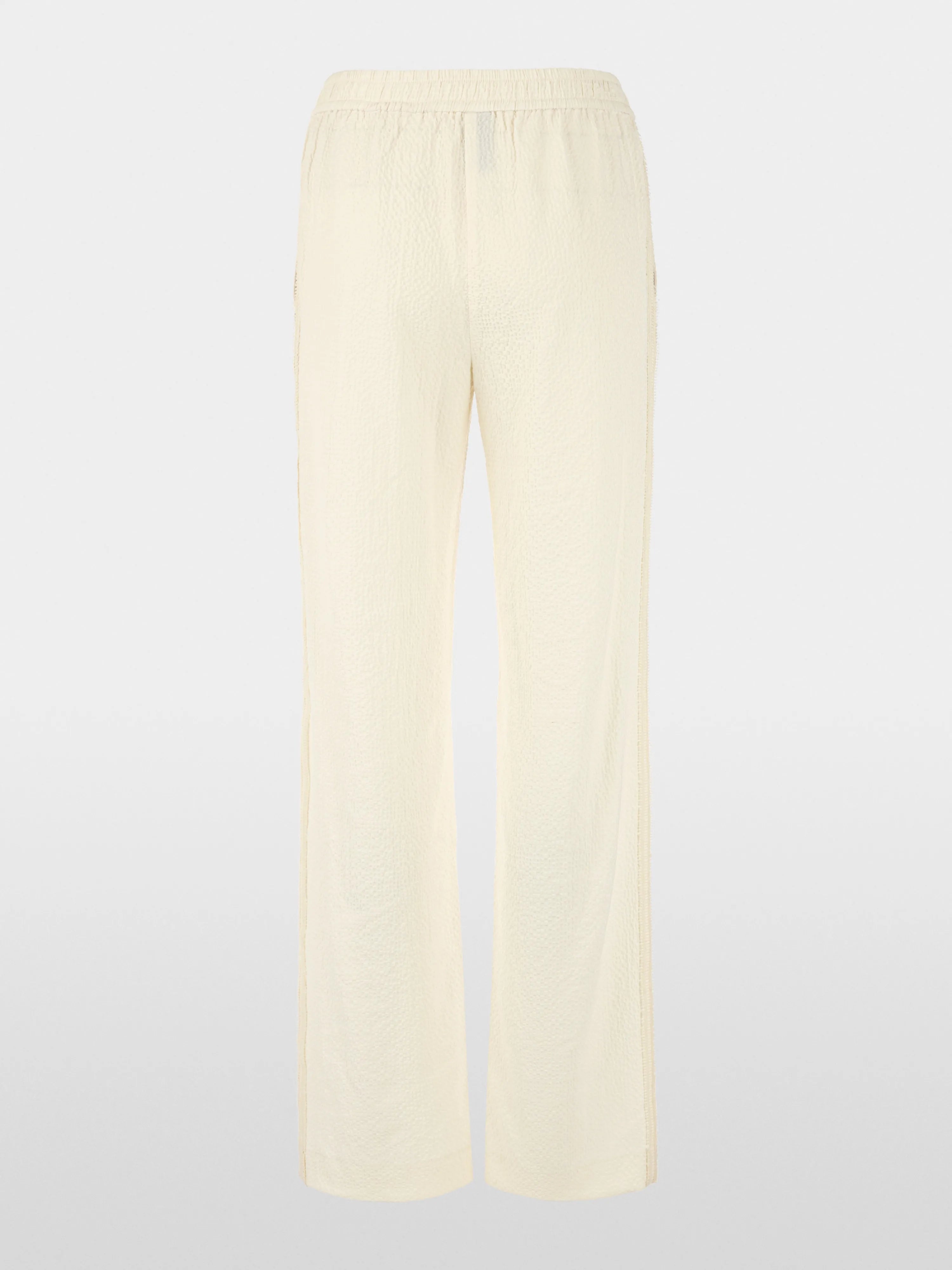 Marc Cain Bright Ecru Women Washington Textured Blend Trousers SKU: AC 81.62 W63_112 Image 07
