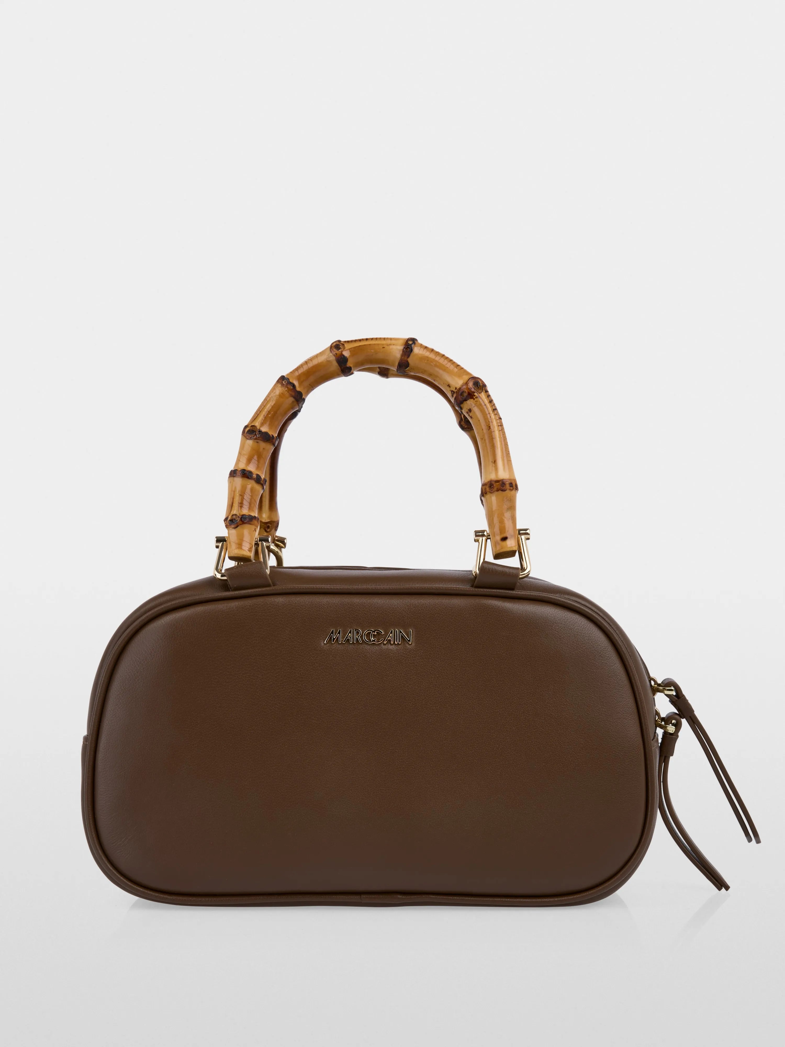 Marc Cain Dark Wood Women Mini Leather Bowling Bag SKU: AC TJ.03 L31_699 Image 06
