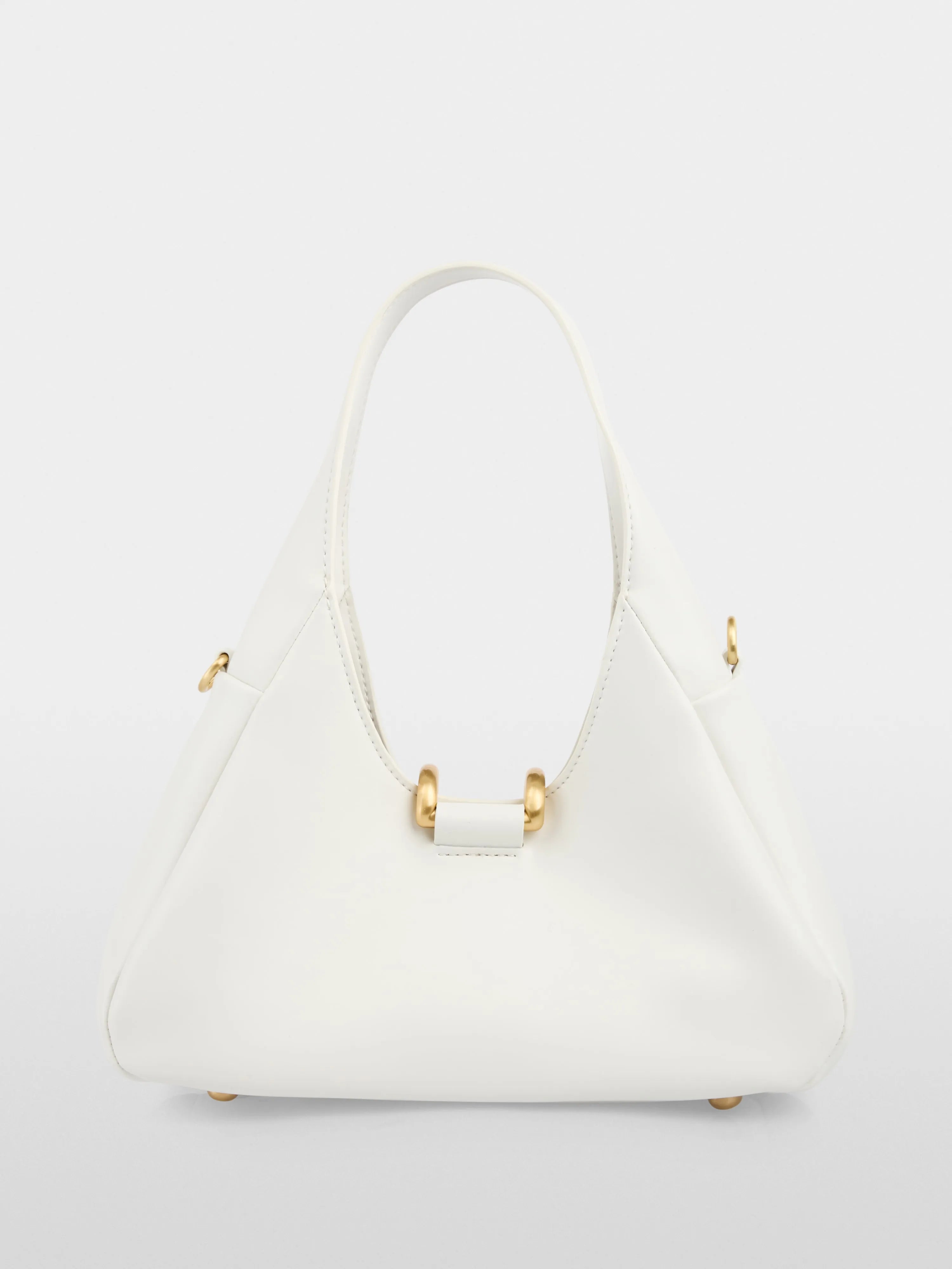 Marc Cain Off-White Women Hobo Bag with Metal Fittings SKU: AC TK.02 Z20_110 Image 02