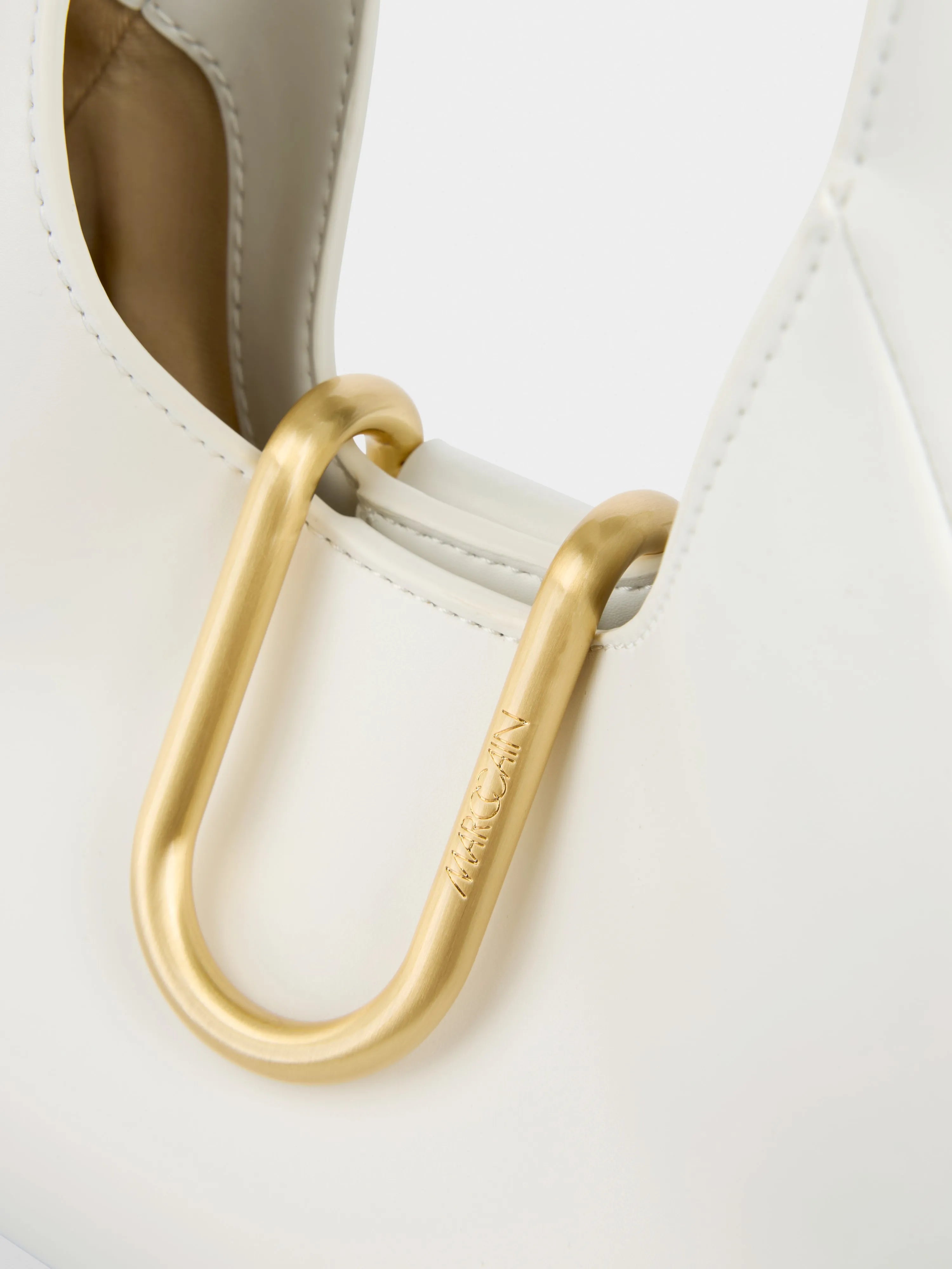 Marc Cain Off-White Women Hobo Bag with Metal Fittings SKU: AC TK.02 Z20_110 Image 05