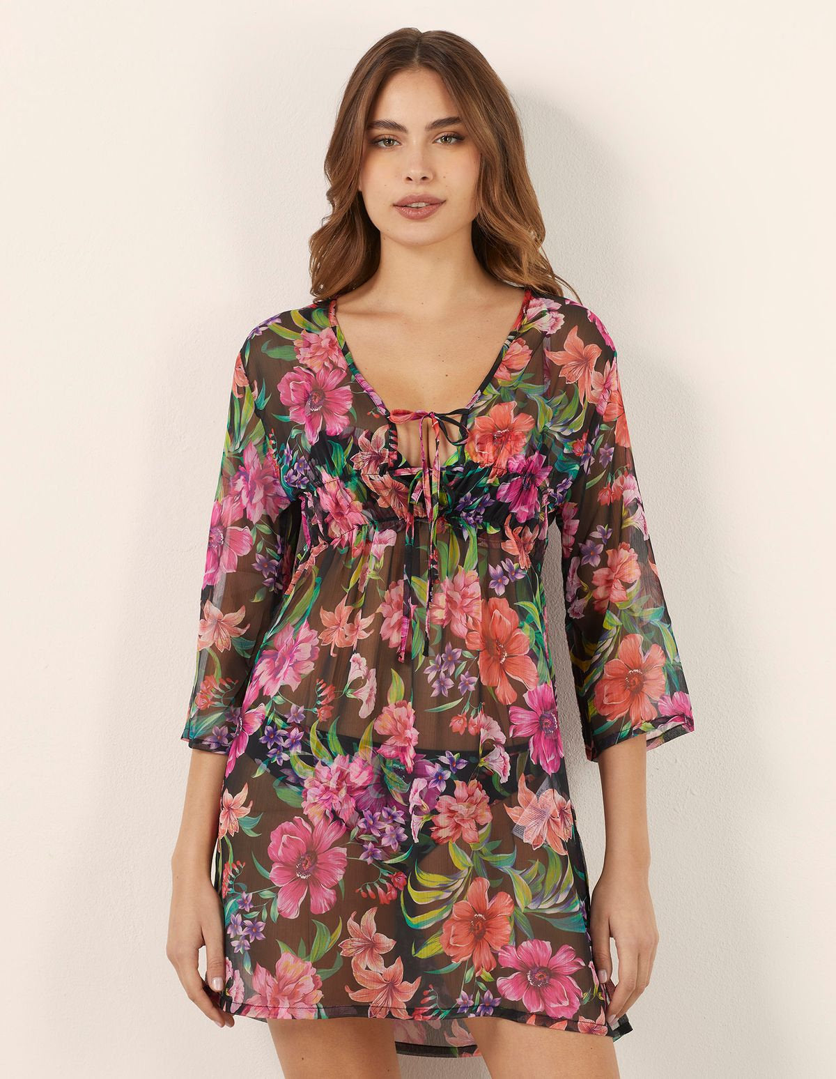Yamamay_Marianna Medium-Length Kaftan with Floral Print_AKAD182001_128_02