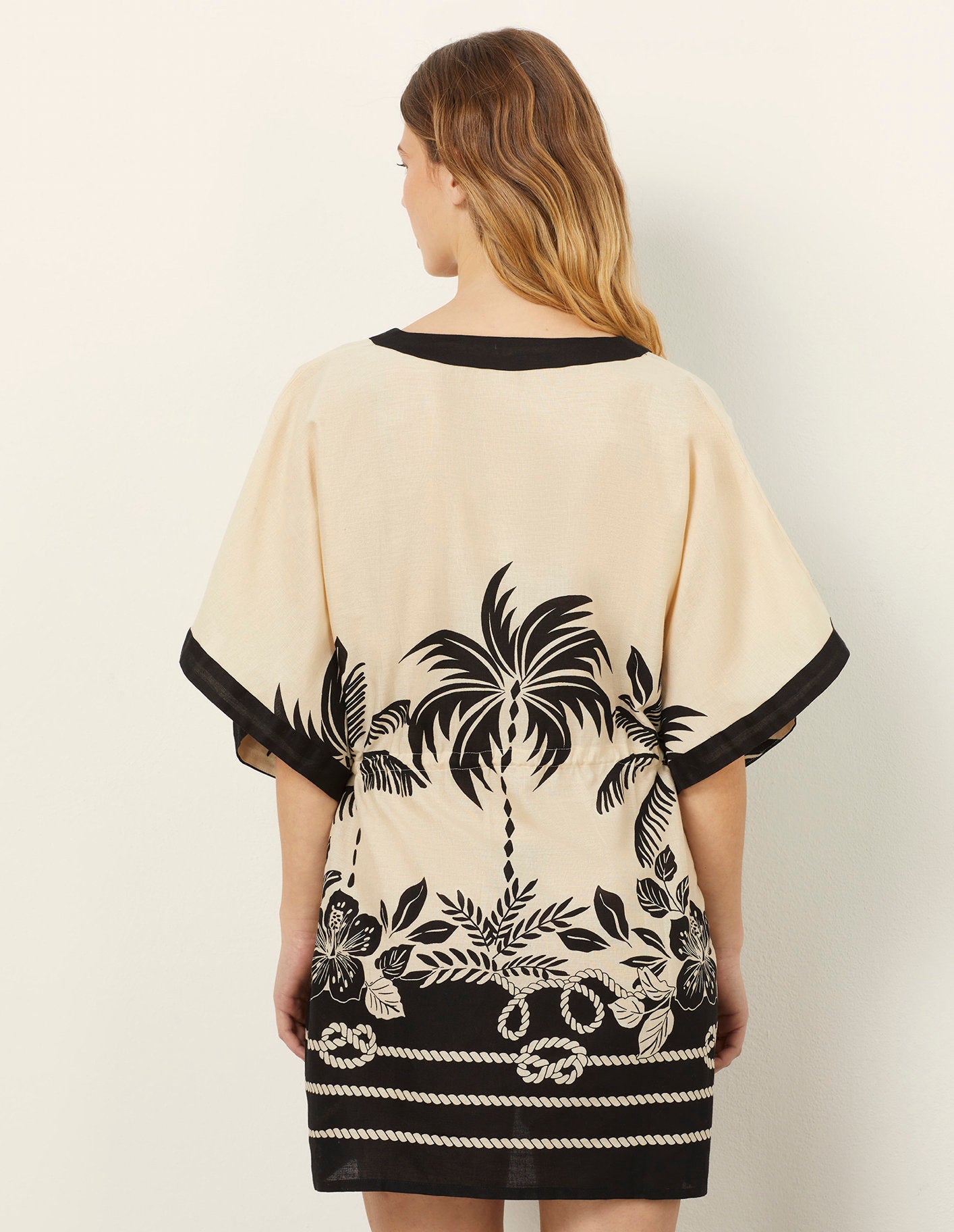 Yamamay_Malibu Kaftan with Drawstring in Cotton and Linen_AKAD182007_128_02