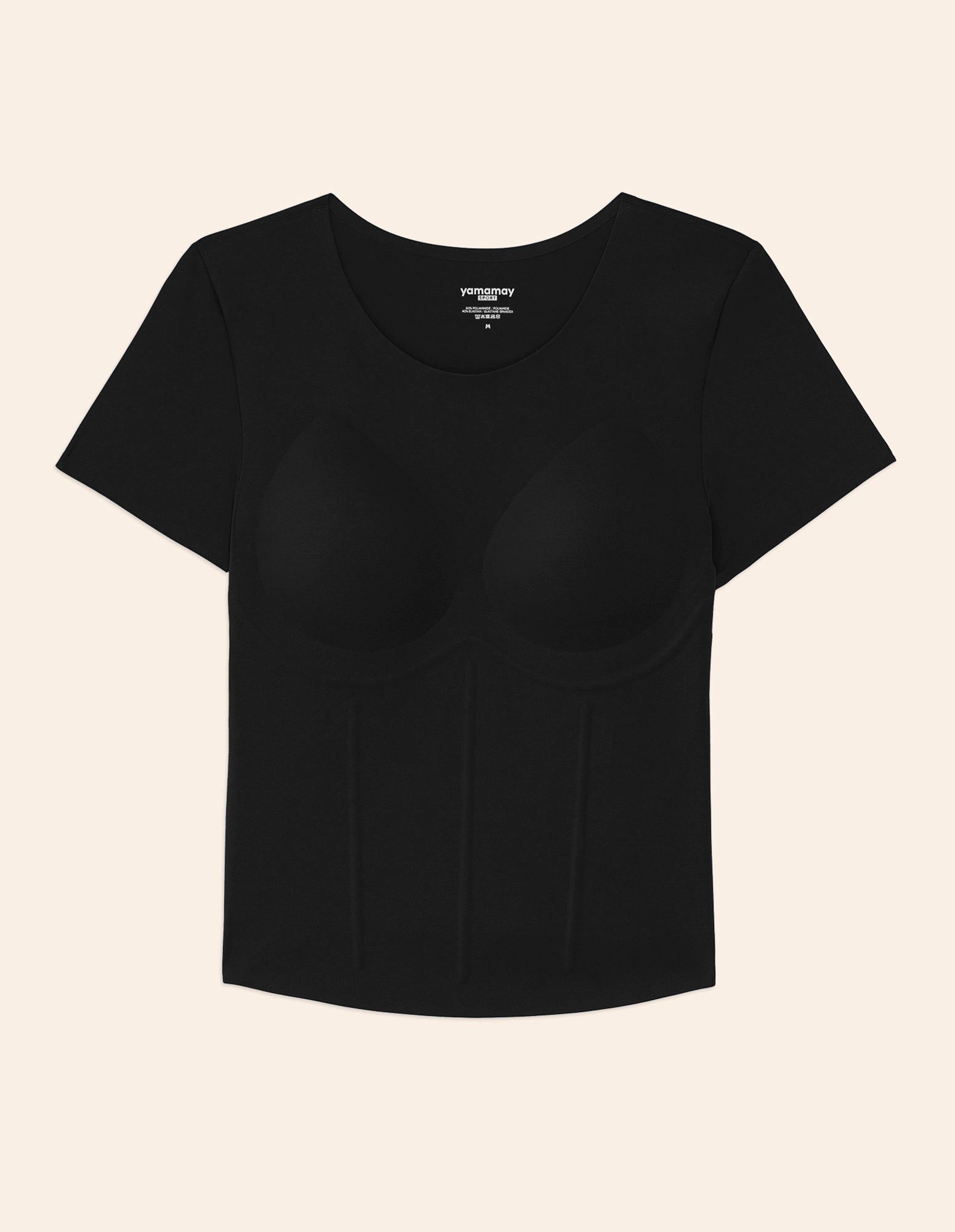Yamamay_Fitness Lux Stretch Sports T-Shirt with Removable Padded Cups_AMAD181005_072_05