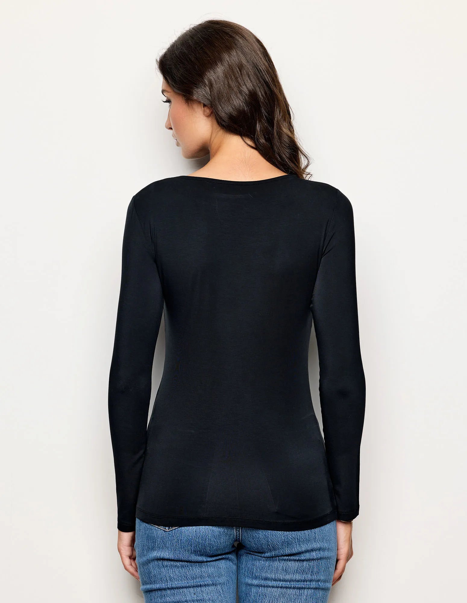Yamamay_Black_Boat-Neck Top in Tencelª Modal Ð Modal/Silk Basic_AMAD183008_072_03