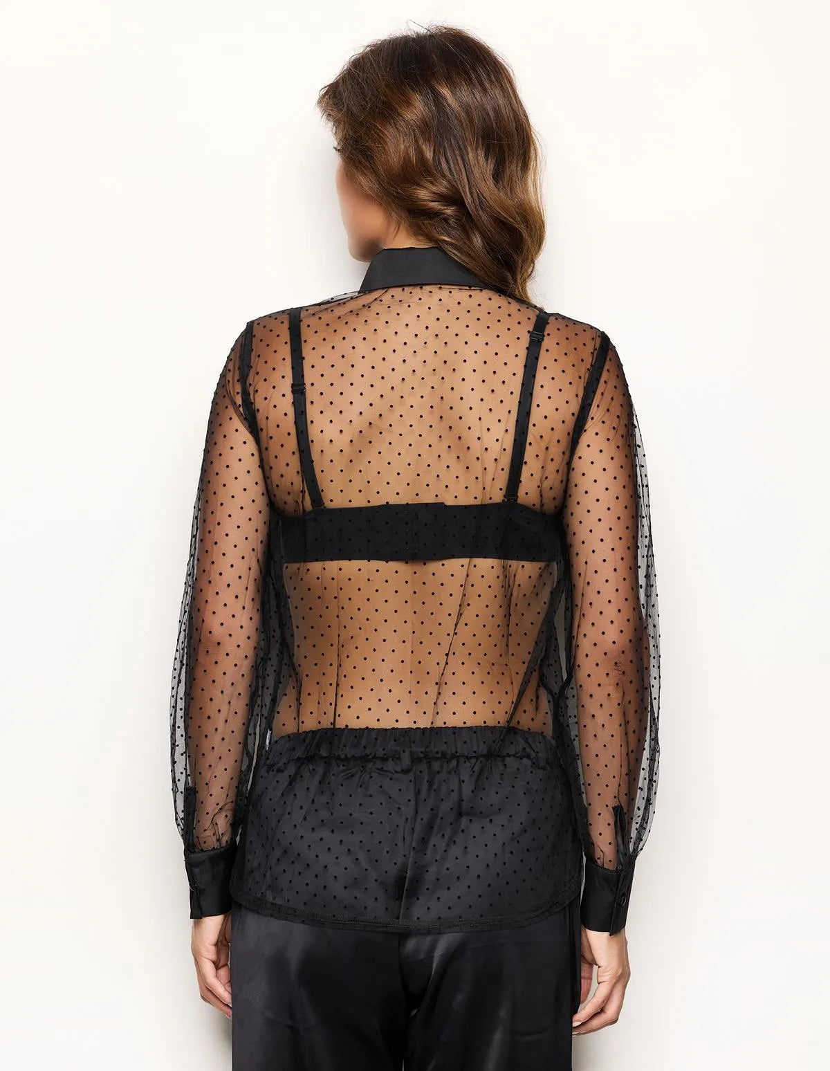 Yamamay_Black_Polka-Dot Tulle Shirt with Removable Bow Ð Must Have_AMAD183016_072_03