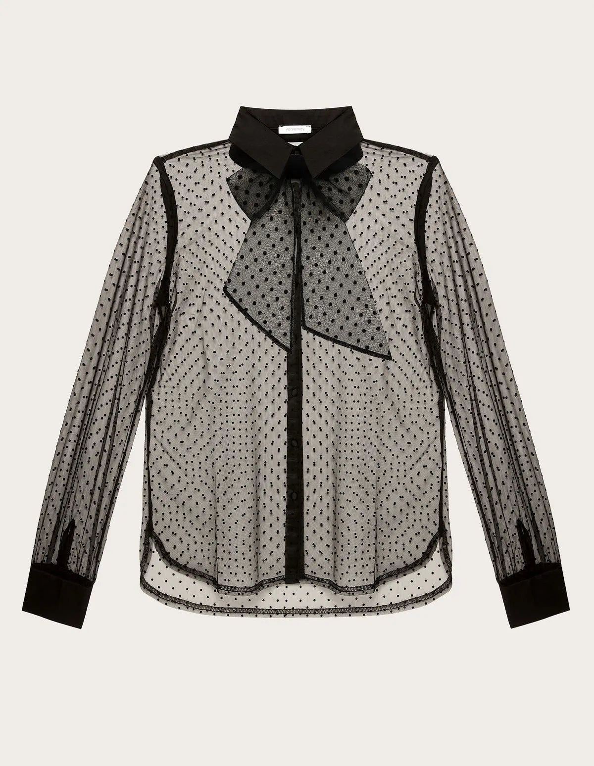 Yamamay_Black_Polka-Dot Tulle Shirt with Removable Bow Ð Must Have_AMAD183016_072_05