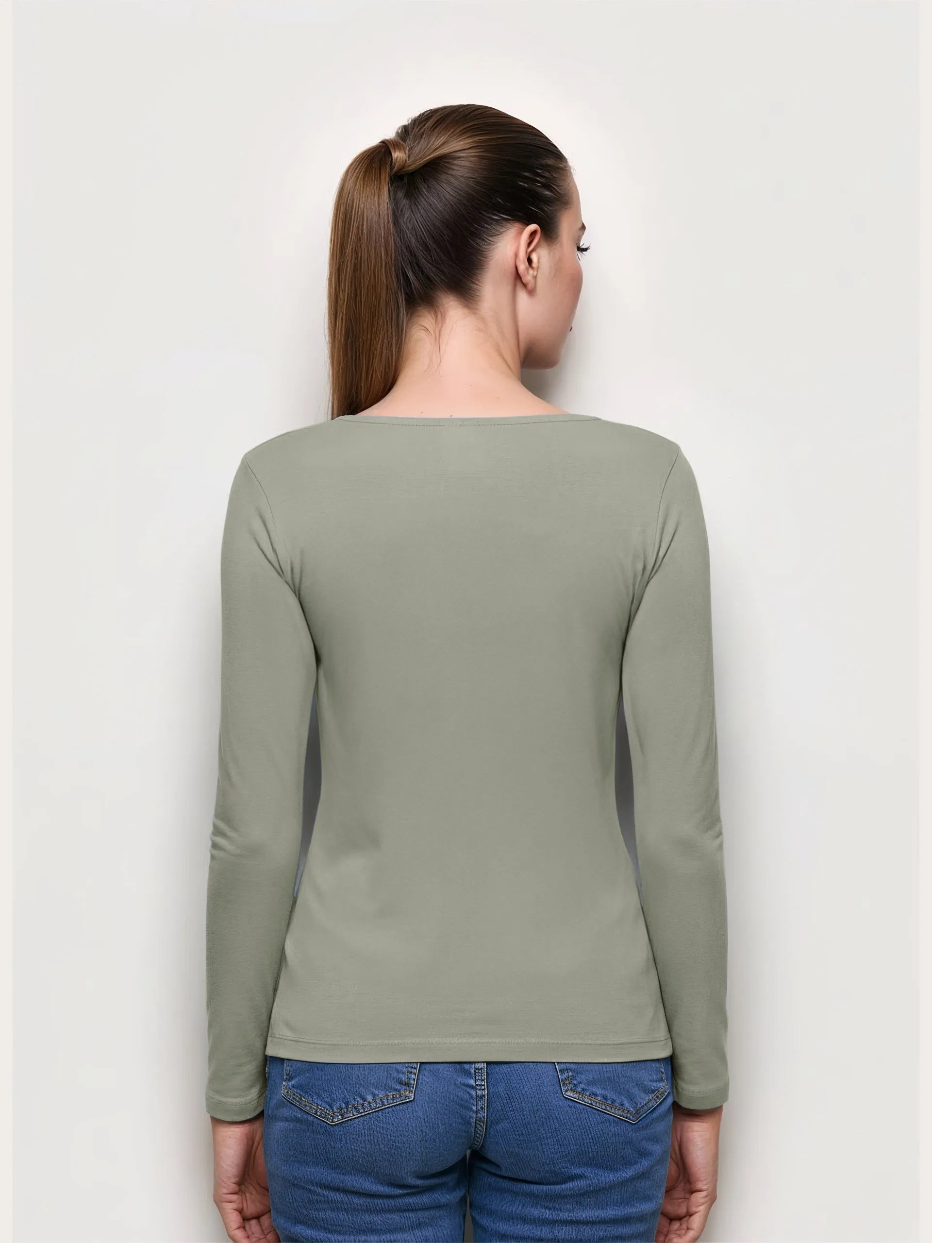 Yamamay_Hunter Green_T-Shirt - Basic Modal/Silk_AMAD191003_115_03