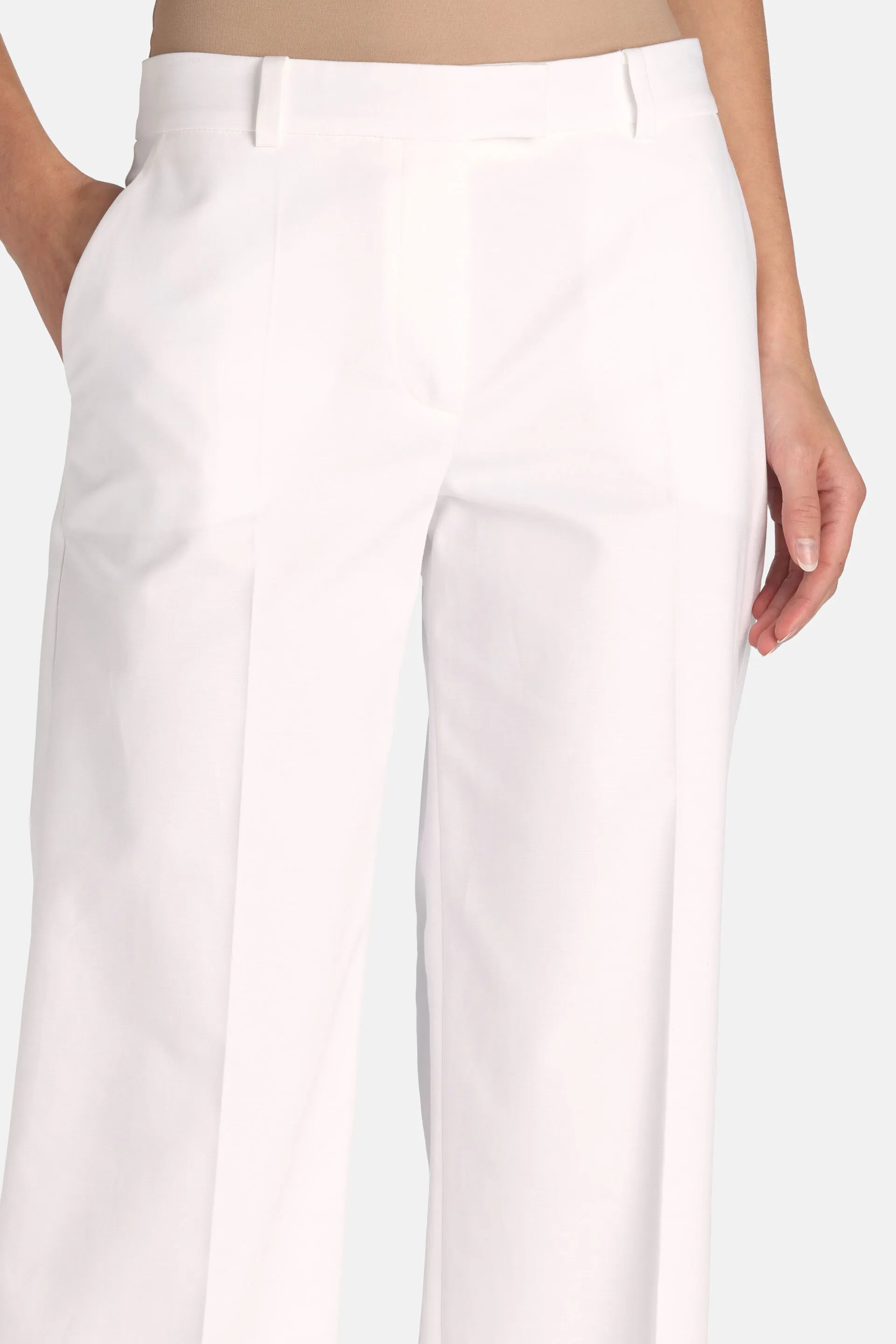 Luisa Spagnoli Bianco Women Amatrice - Classic Pants - Fashion Show SKU: AMATRICE_0201 Image 03