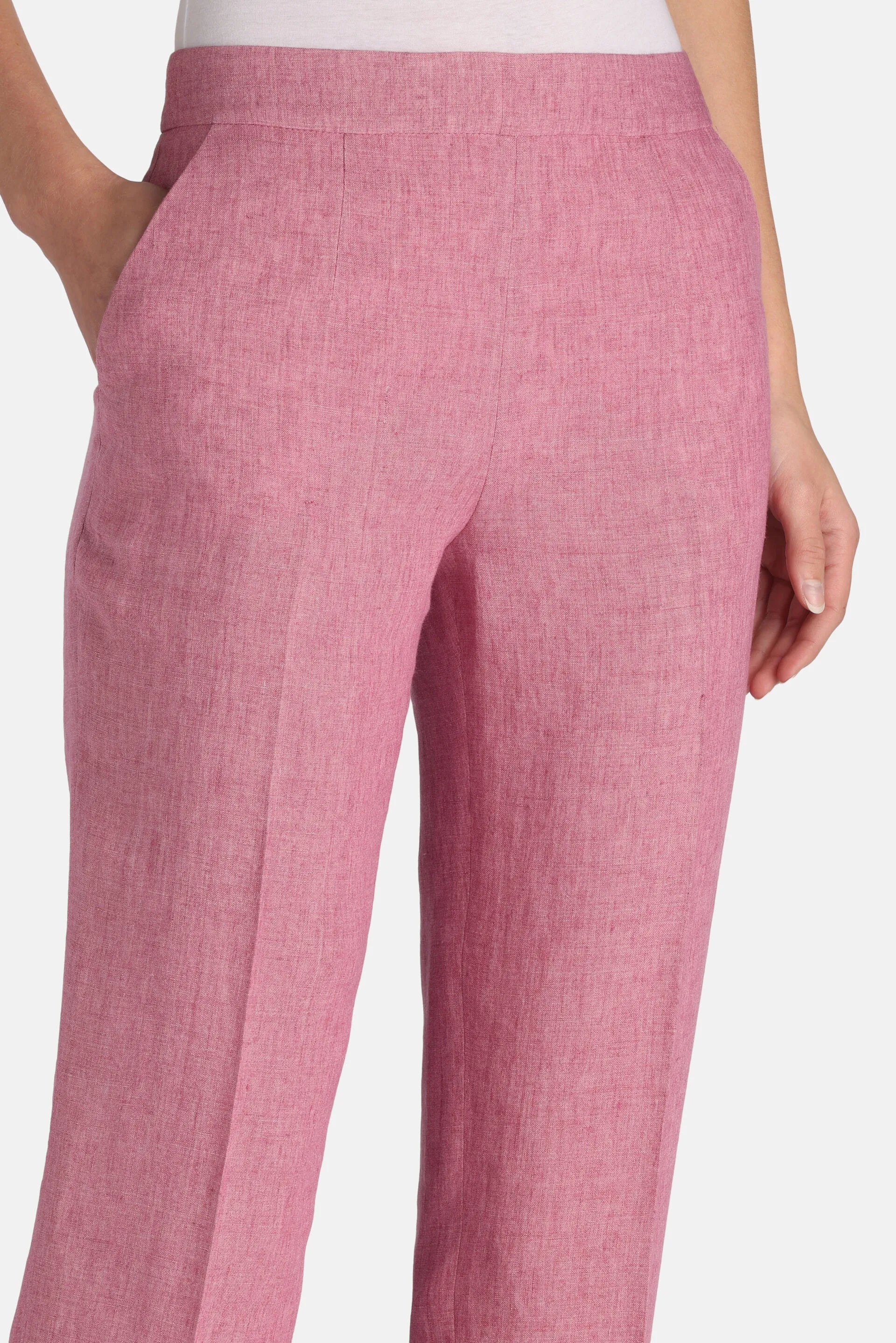 Luisa Spagnoli Rosa Melange Women Ammenda - Linen Pants SKU: AMMENDA_0338 Image 03